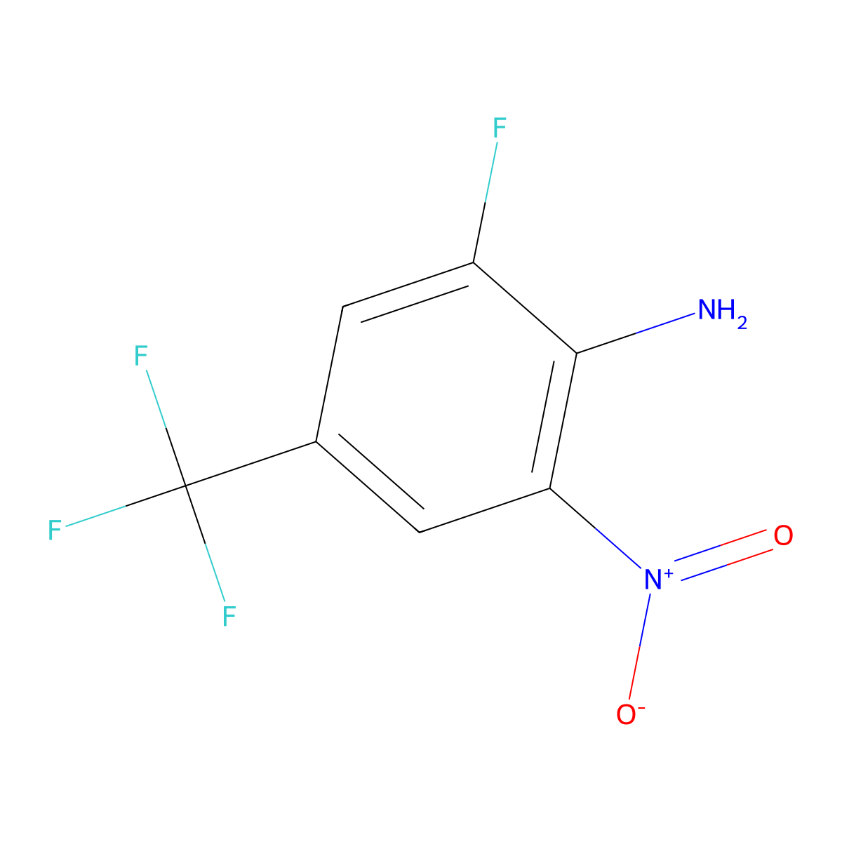 4-Amino-3-fluoro-5-nitrobenzotrifluoride molecular structure, CAS 1217304-18-1
