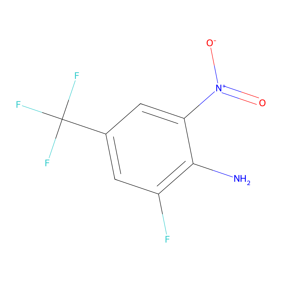 4-Amino-3-fluoro-5-nitrobenzotrifluoride molecular structure, CAS 1217304-18-1