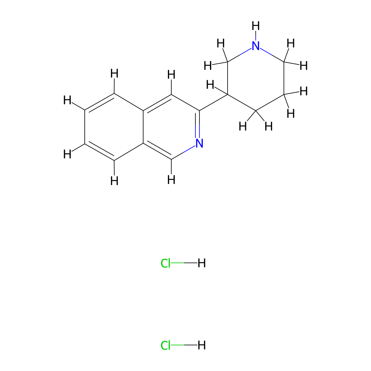 3-(Piperidin-3-yl)isoquinoline dihydrochloride molecular structure, CAS 1217313-93-3
