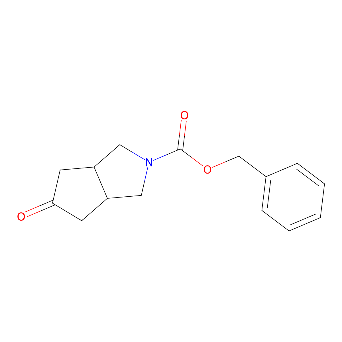 benzyl rac-(3aR,6aS)-5-oxo-octahydrocyclopenta(c)pyrrole-2-carboxylate molecular structure, CAS 1217315-21-3