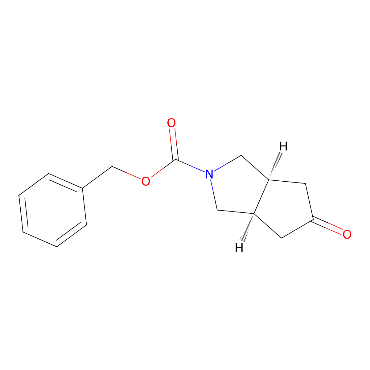 benzyl rac-(3aR,6aS)-5-oxo-octahydrocyclopenta(c)pyrrole-2-carboxylate molecular structure, CAS 1217315-21-3