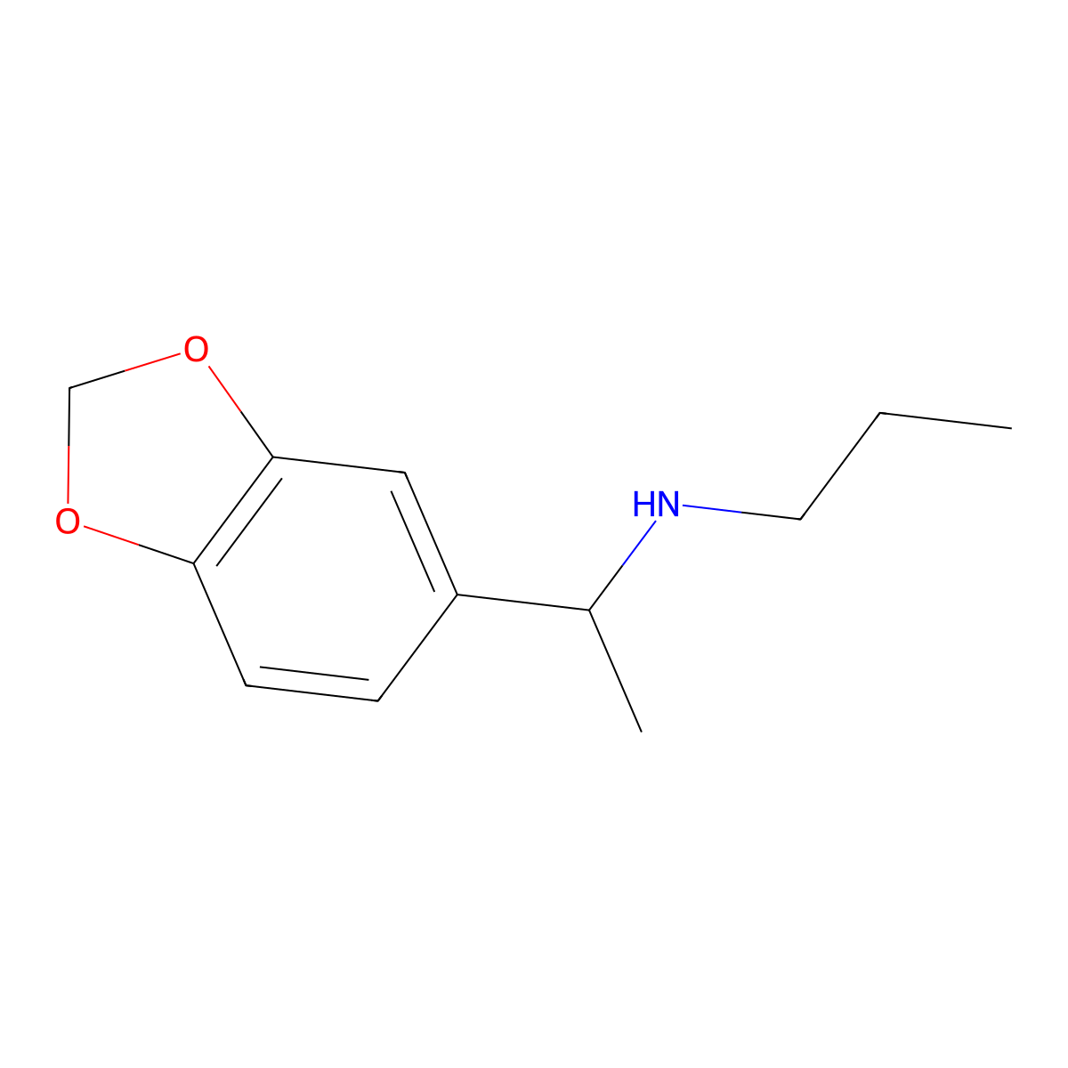 [1-(1,3-Dioxaindan-5-yl)ethyl](propyl)amine molecular structure, CAS 121734-67-6