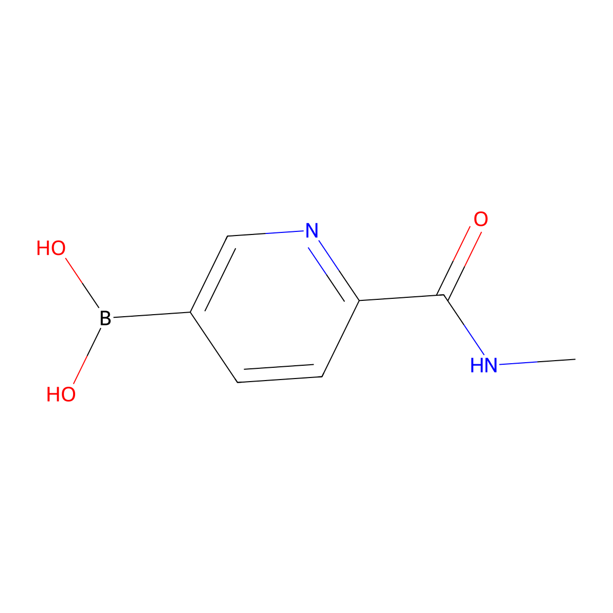 (6-(Methylcarbamoyl)pyridin-3-yl)boronic acid molecular structure, CAS 1217340-94-7