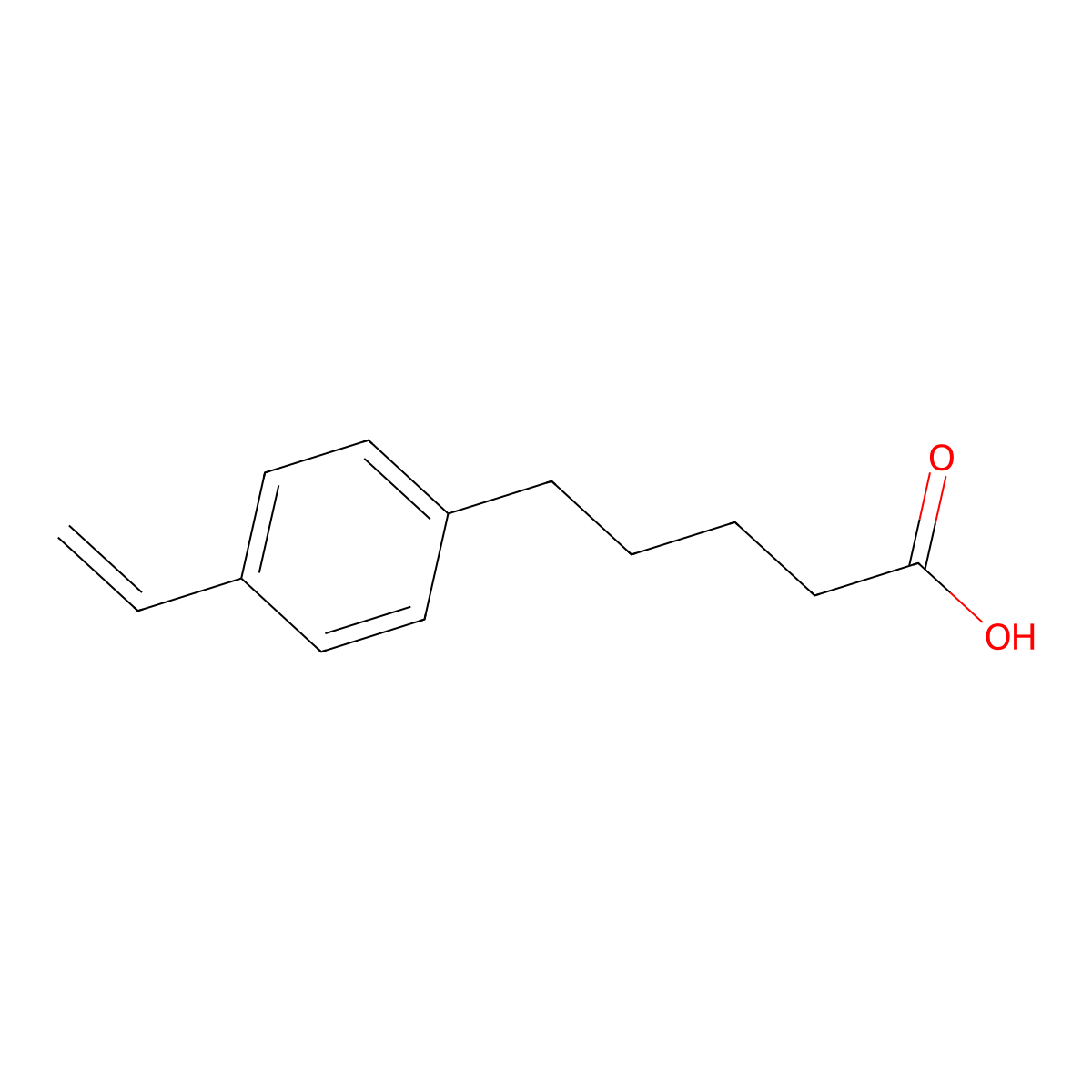 5-(4-Ethenylphenyl)pentanoic acid molecular structure, CAS 121739-61-5