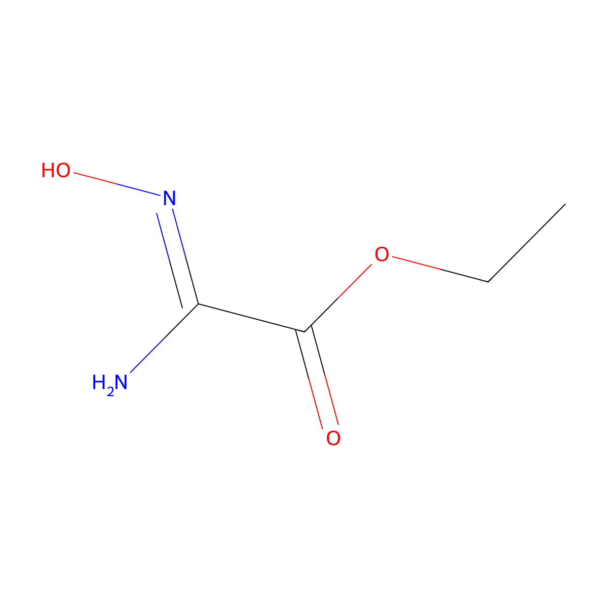 Ethyl (E)-2-amino-2-(hydroxyimino)acetate molecular structure, CAS 1217428-98-2