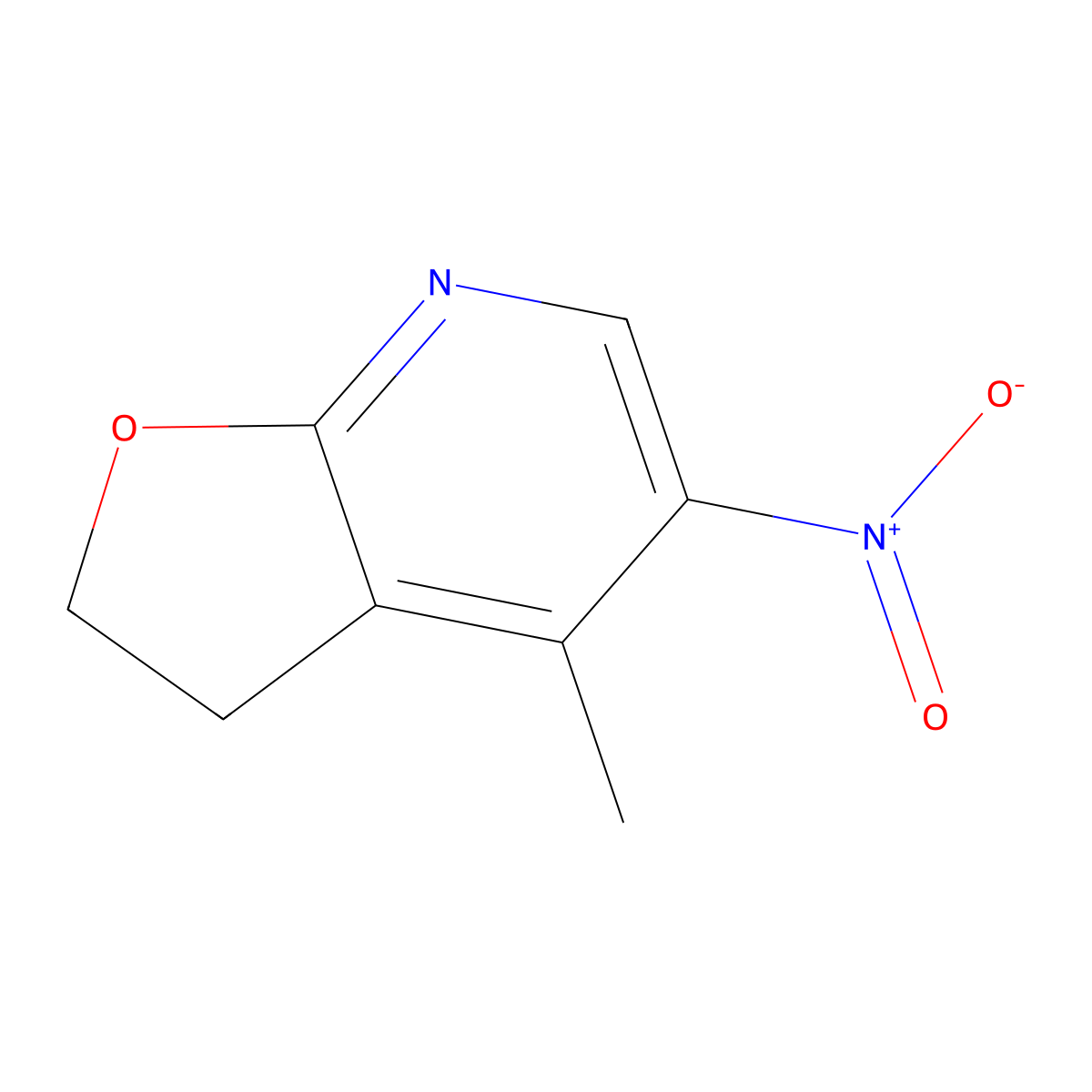 4-Methyl-5-nitro-2,3-dihydrofuro[2,3-B]pyridine molecular structure, CAS 121743-62-2