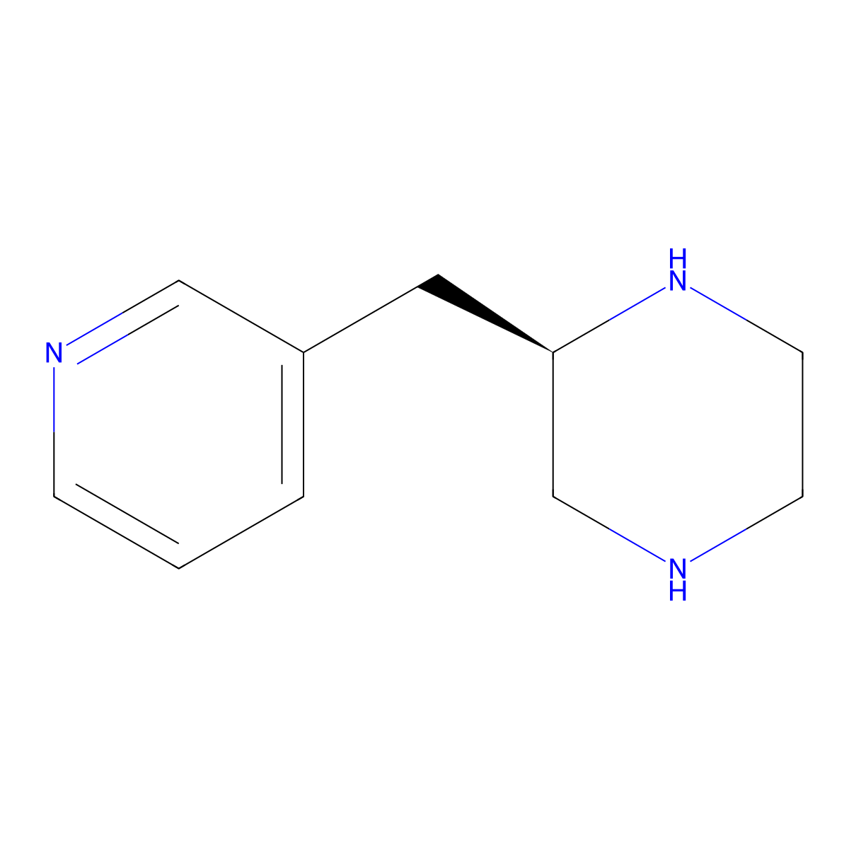 (R)-2-(Pyridin-3-ylmethyl)piperazine molecular structure, CAS 1217437-22-3