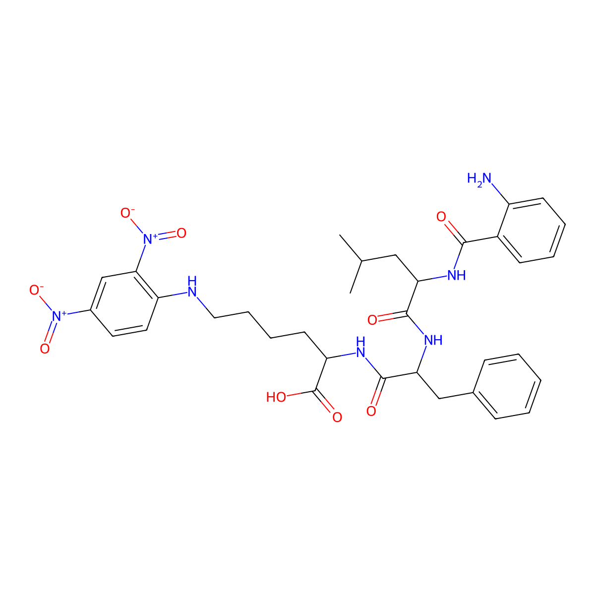 Abz-LFK(Dnp)-OH molecular structure, CAS 1217437-30-3