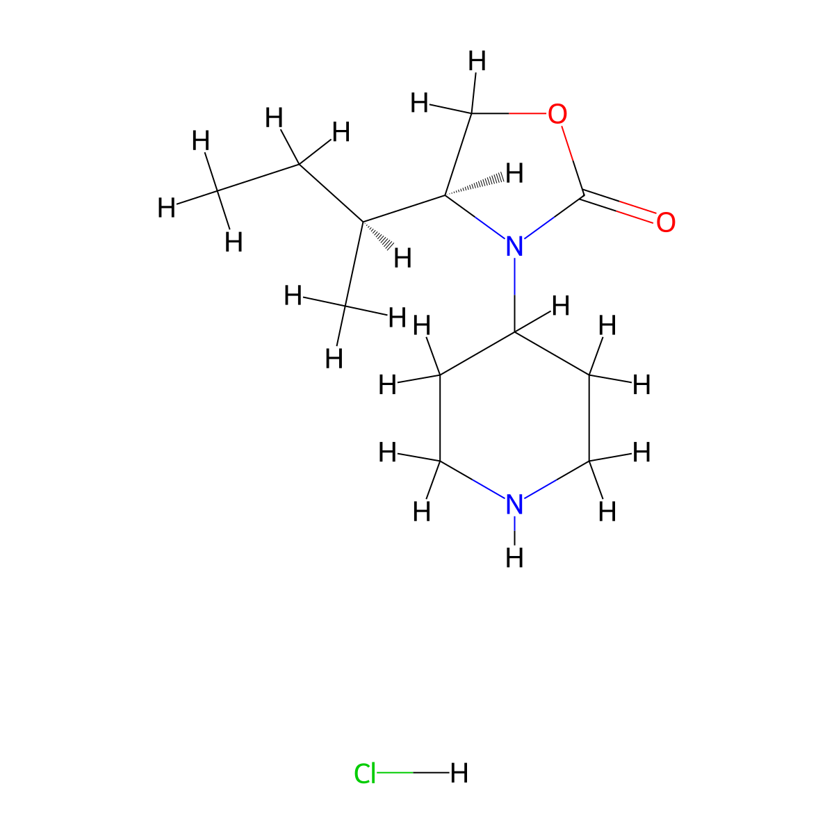 (4S)-4-[(1S)-1-Methylpropyl]-3-piperidin-4-yl-1,3-oxazolidin-2-one hydrochloride molecular structure, CAS 1217444-59-1