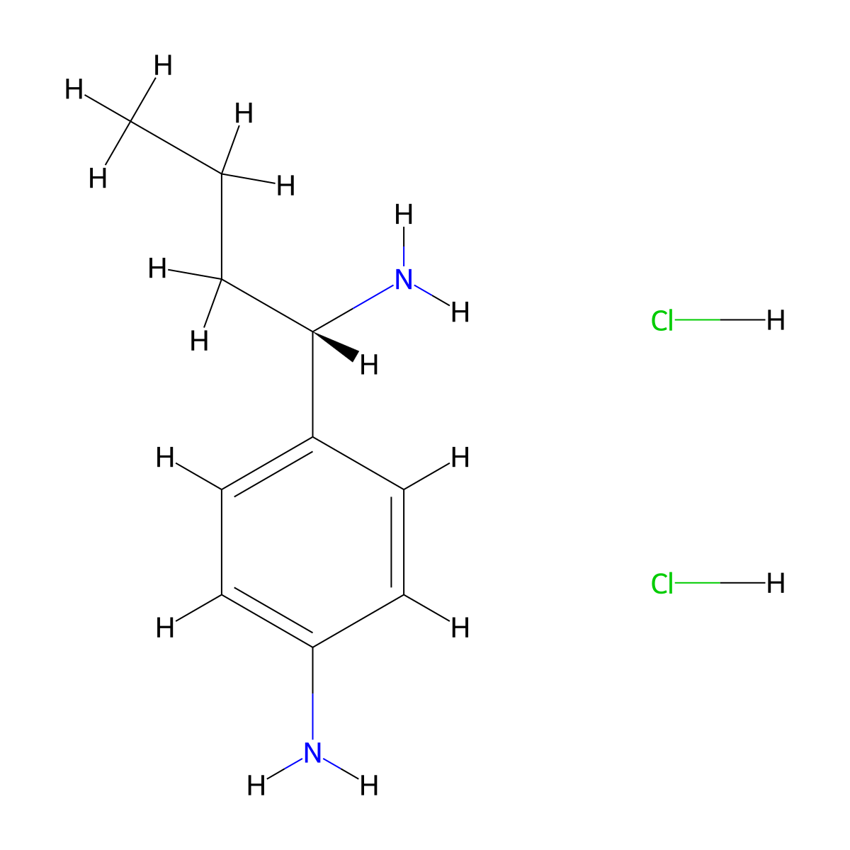 (S)-4-(1-Aminobutyl)aniline dihydrochloride molecular structure, CAS 1217445-86-7