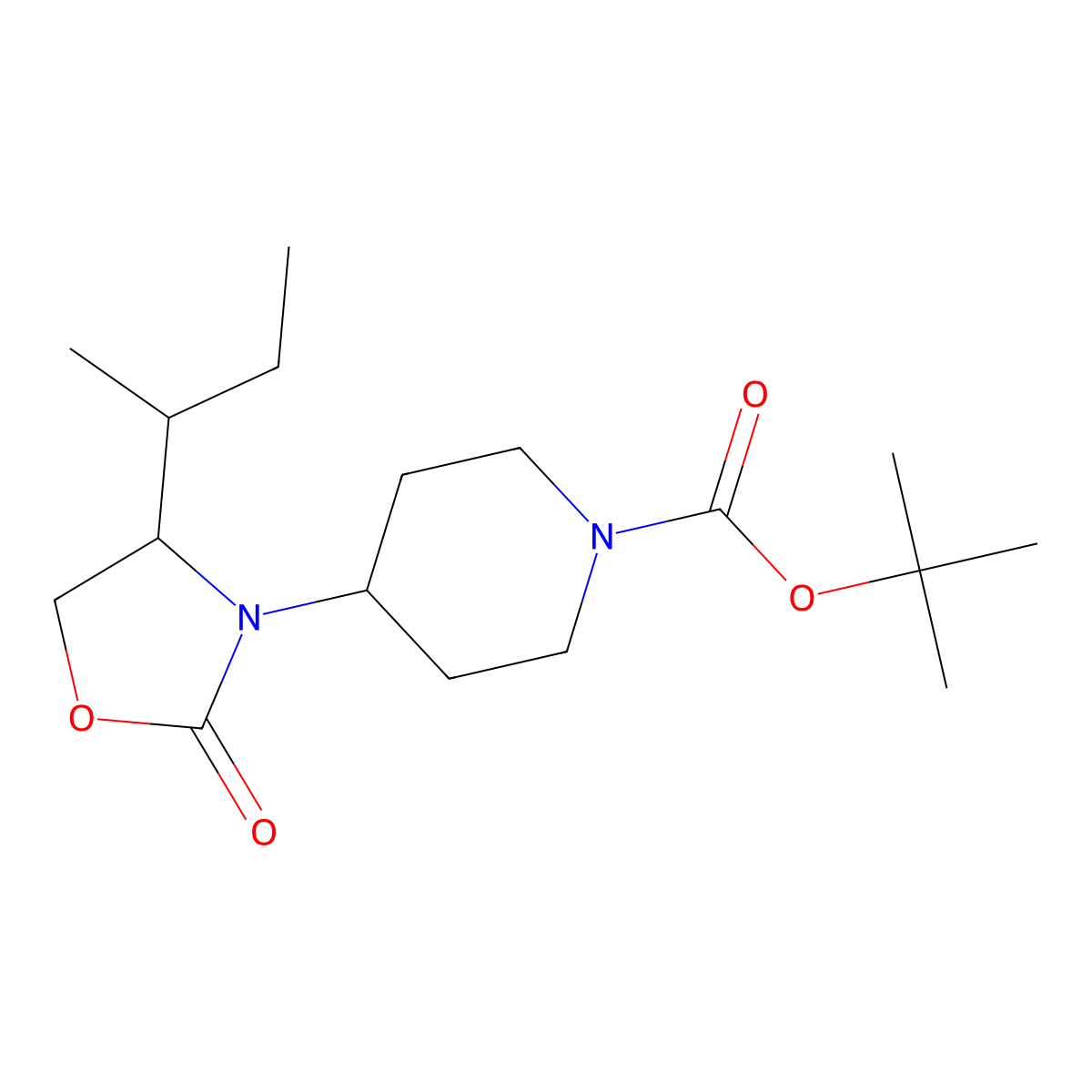 Tert-butyl 4-{(4S)-4-[(1S)-1-methylpropyl]-2-oxo-1,3-oxazolidin-3-YL}piperidine-1-carboxylate molecular structure, CAS 1217447-97-6