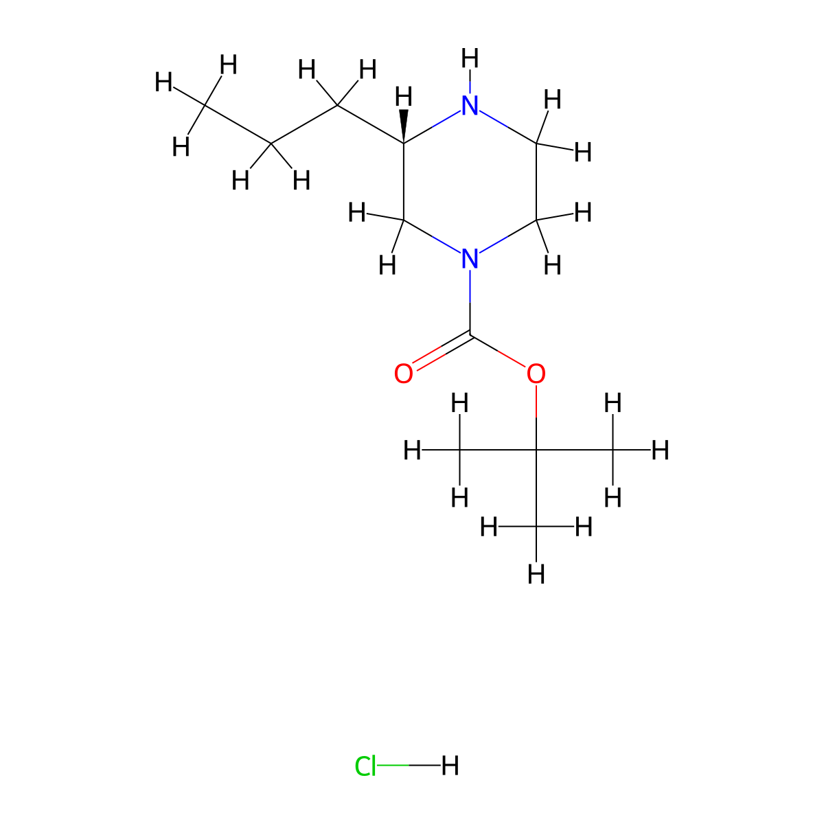 (S)-tert-Butyl 3-propylpiperazine-1-carboxylate hydrochloride molecular structure, CAS 1217448-65-1