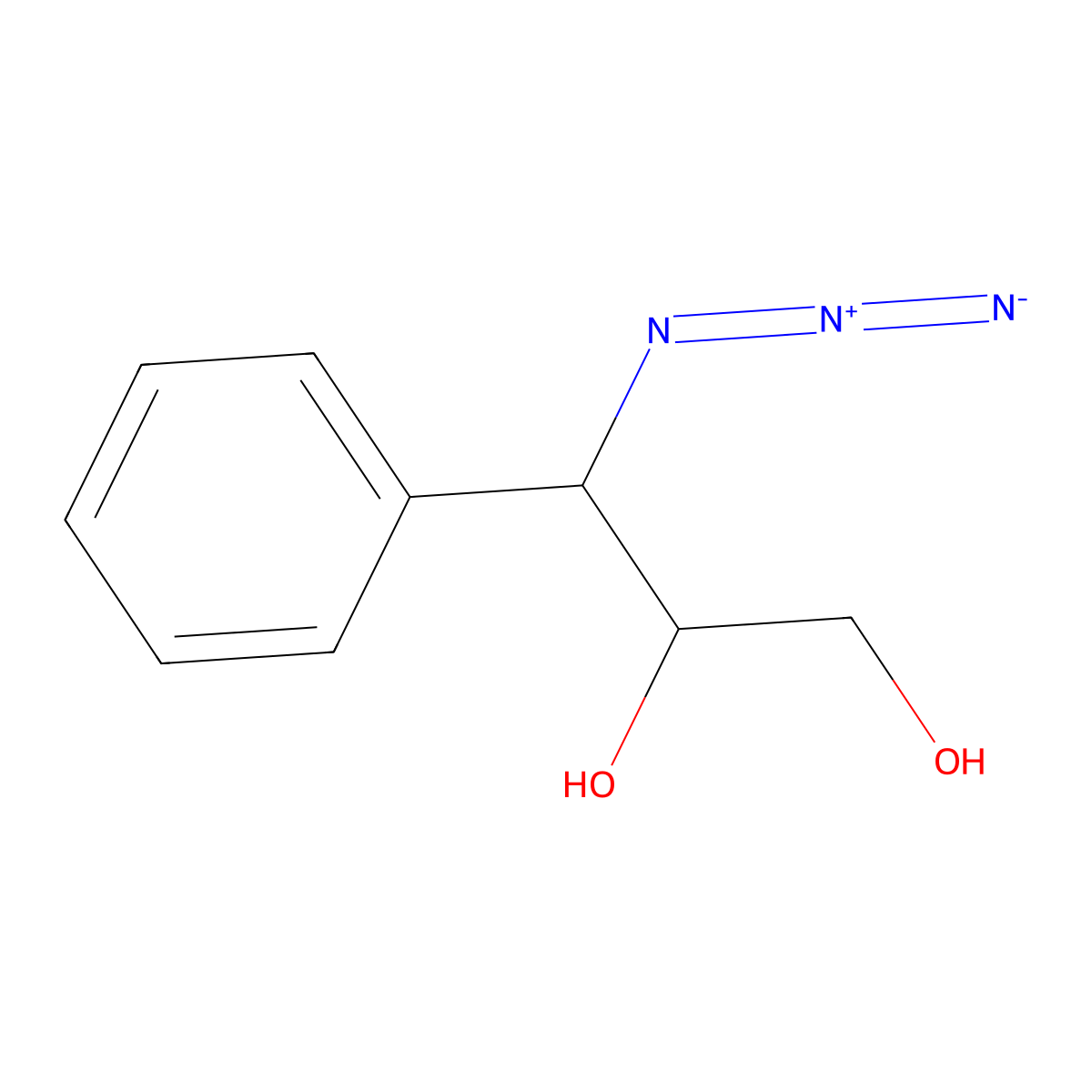 (R,R)-3-Azido-3-phenyl-1,2-propanediol molecular structure, CAS 121745-57-1