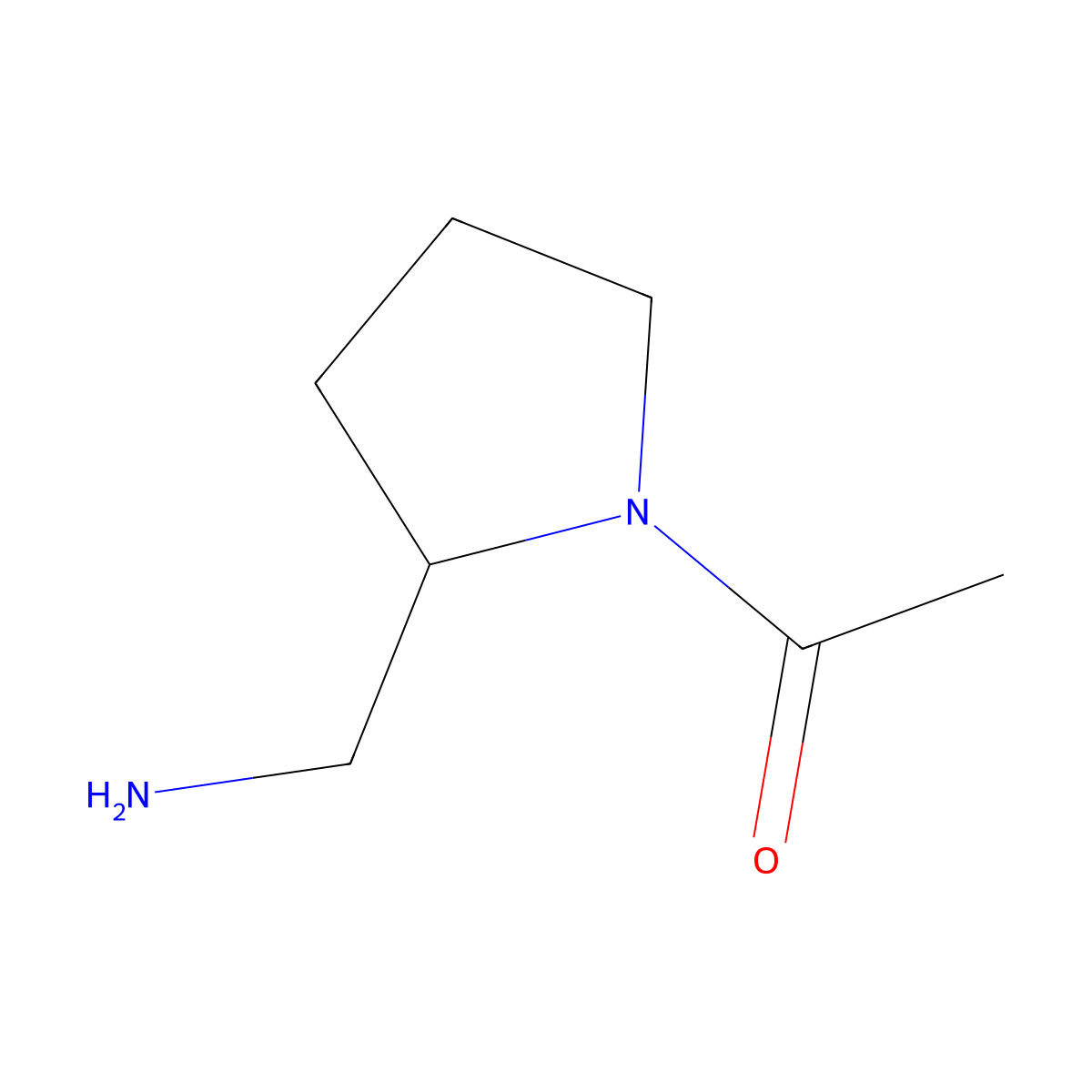 1-((S)-2-Aminomethyl-pyrrolidin-1-yl)-ethanone molecular structure, CAS 1217451-17-6
