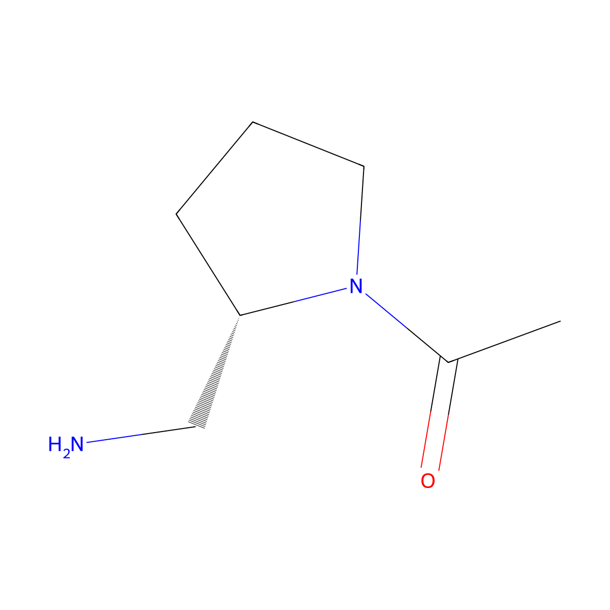 1-((S)-2-Aminomethyl-pyrrolidin-1-yl)-ethanone molecular structure, CAS 1217451-17-6