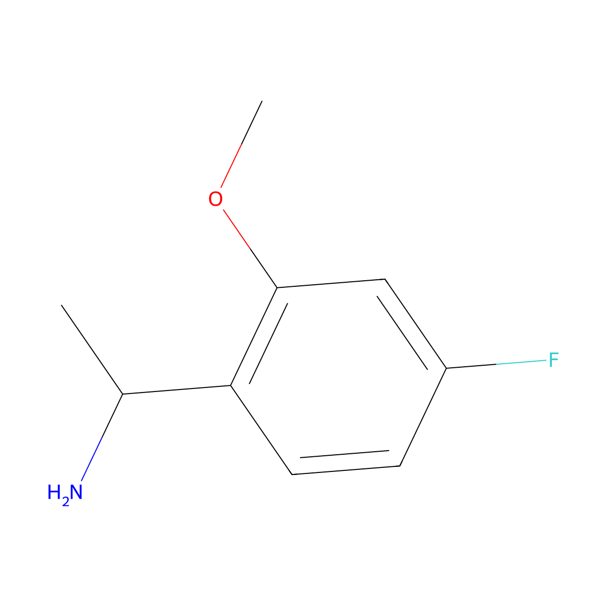 (R)-1-(4-Fluoro-2-methoxyphenyl)ethan-1-amine molecular structure, CAS 1217451-76-7