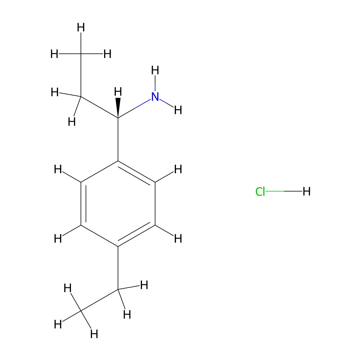 (S)-1-(4-Ethylphenyl)propan-1-amine hydrochloride molecular structure, CAS 1217455-42-9