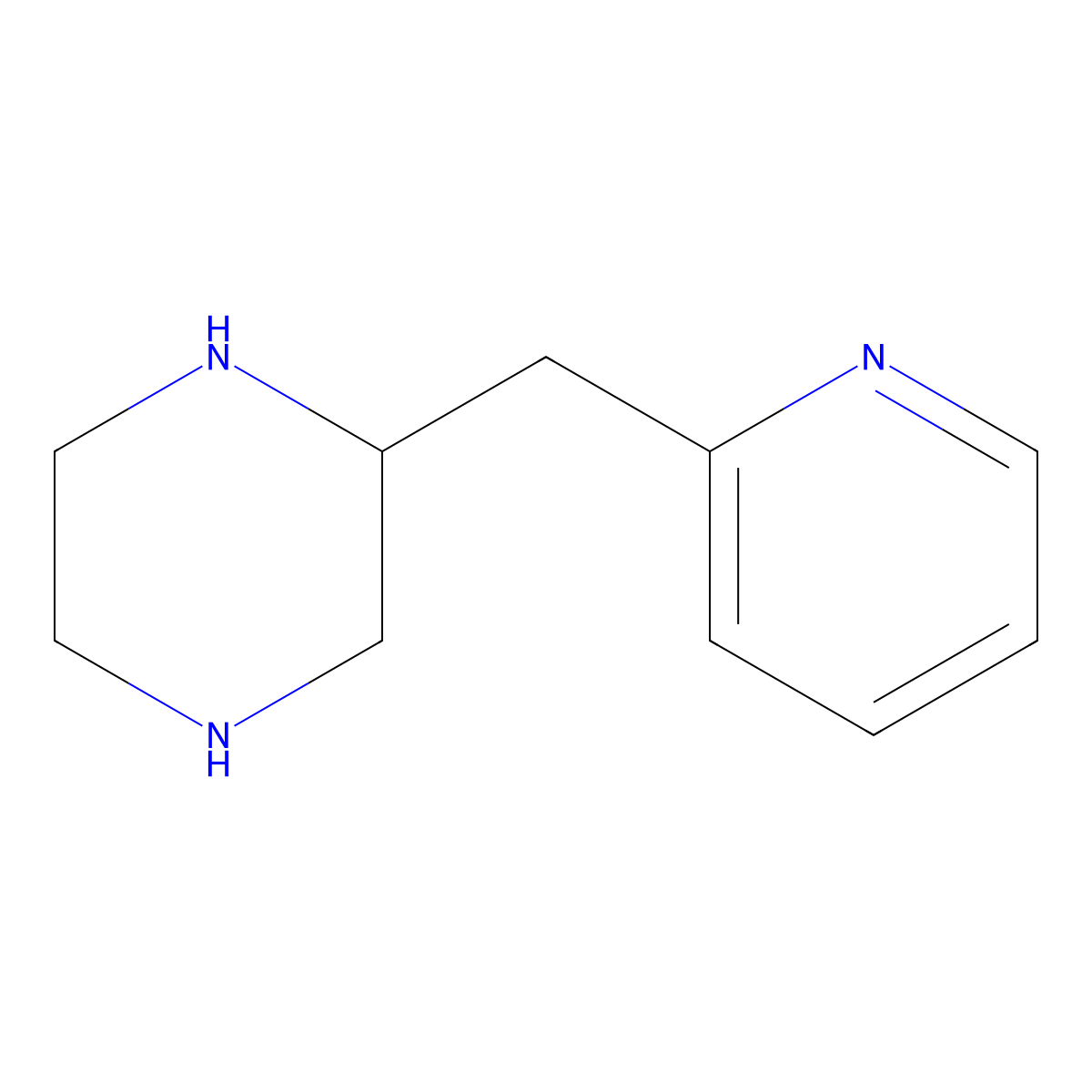 (R)-2-(Pyridin-2-ylmethyl)piperazine molecular structure, CAS 1217456-28-4