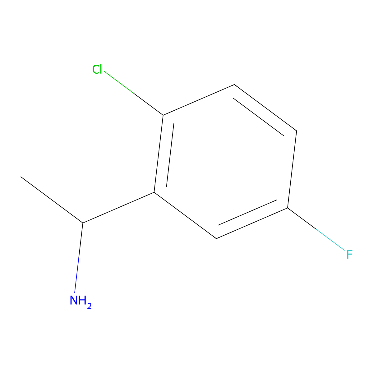 (1R)-1-(2-Chloro-5-fluorophenyl)ethylamine molecular structure, CAS 1217456-32-0