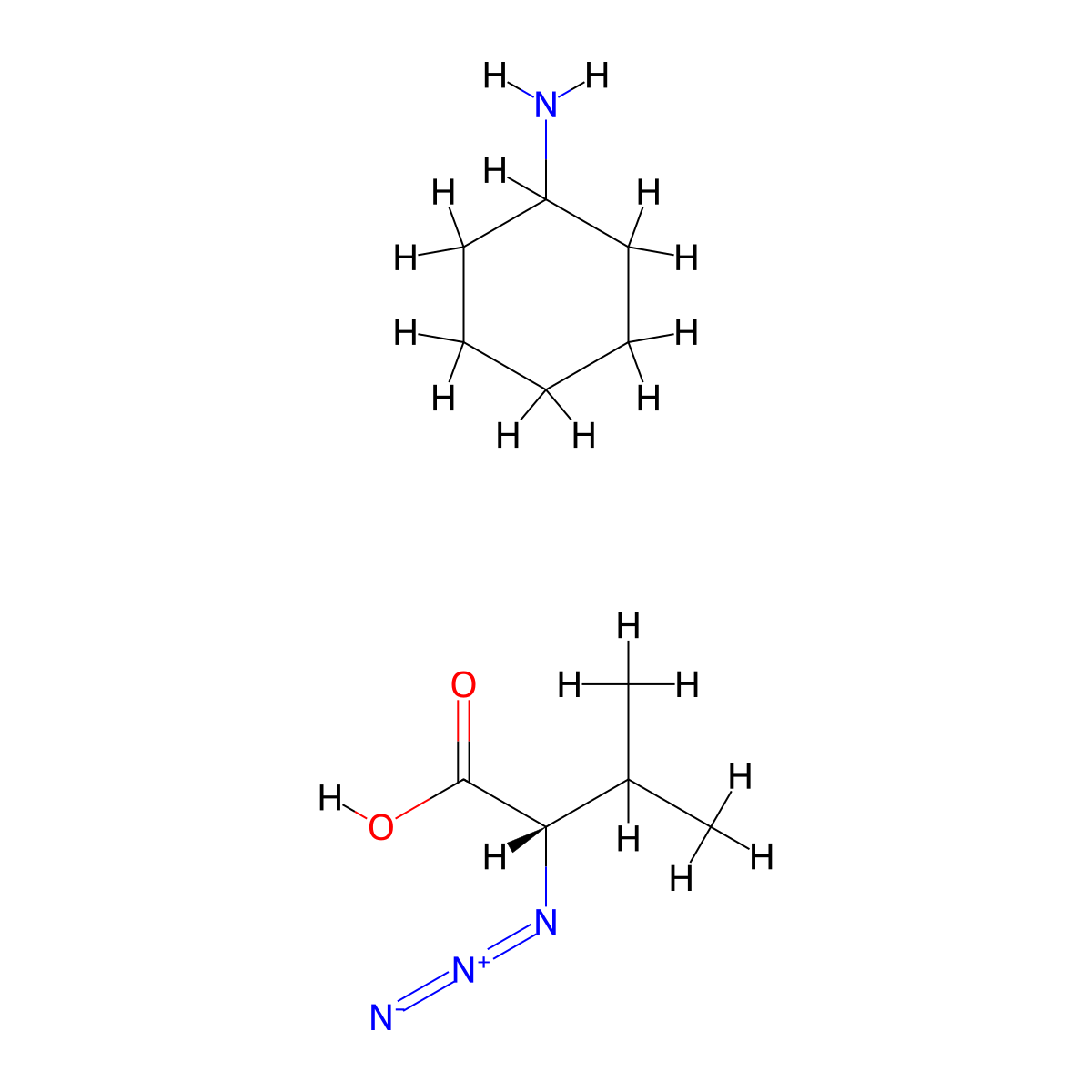(S)-2-Azido Isovaleric Acid Cyclohexylammonium Salt molecular structure, CAS 1217462-63-9