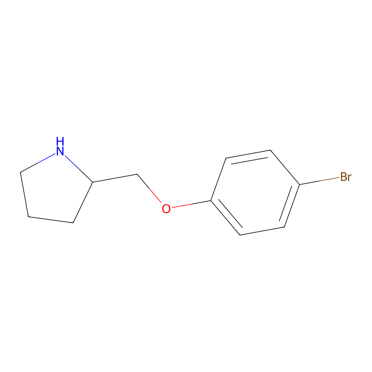 (2S)-2-[(4-Bromophenoxy)methyl]pyrrolidine molecular structure, CAS 1217465-98-9
