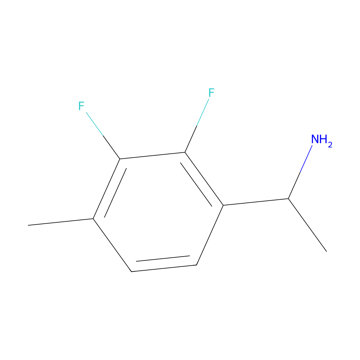 (1S)-1-(2,3-difluoro-4-methylphenyl)ethanamine molecular structure, CAS 1217467-70-3