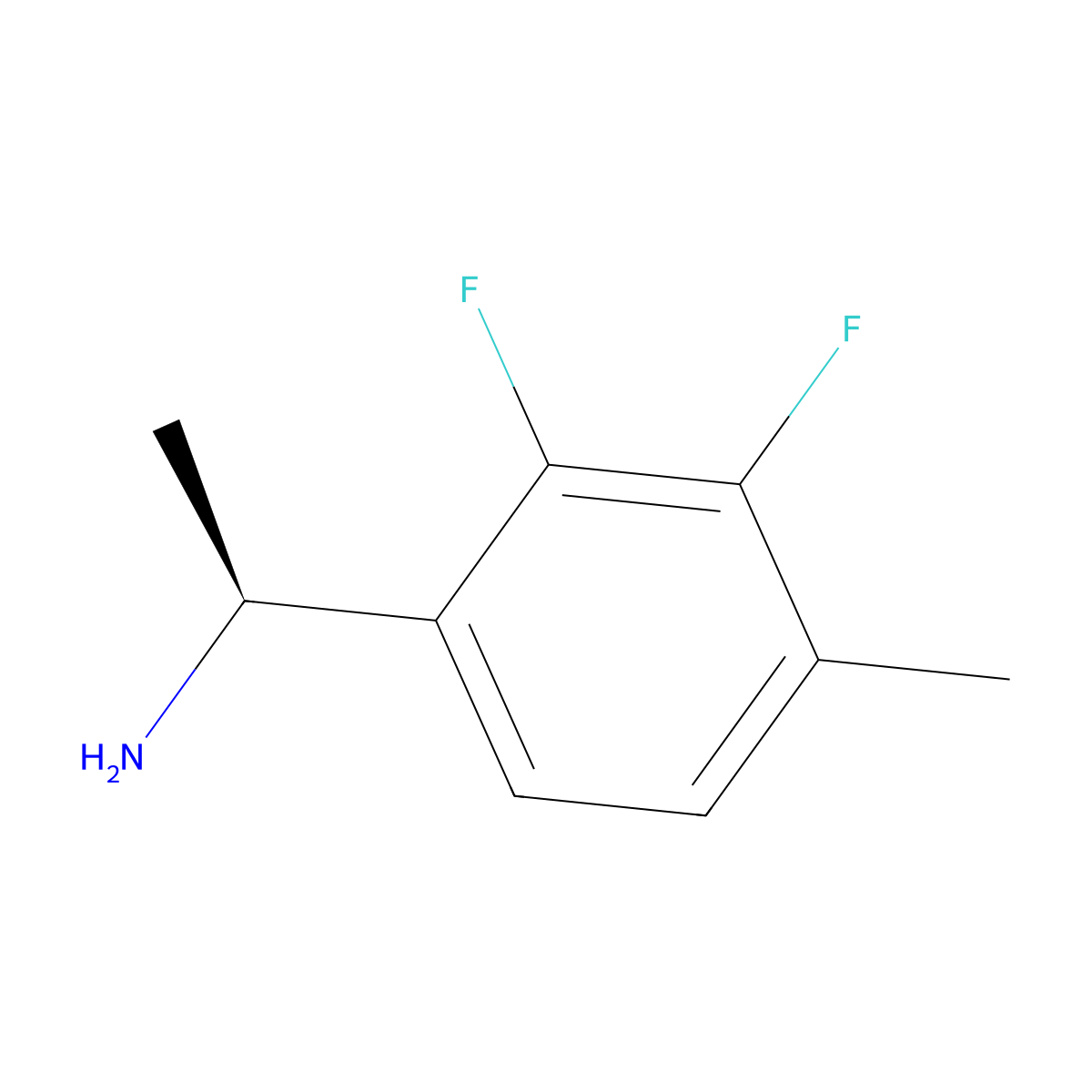 (1S)-1-(2,3-difluoro-4-methylphenyl)ethanamine molecular structure, CAS 1217467-70-3