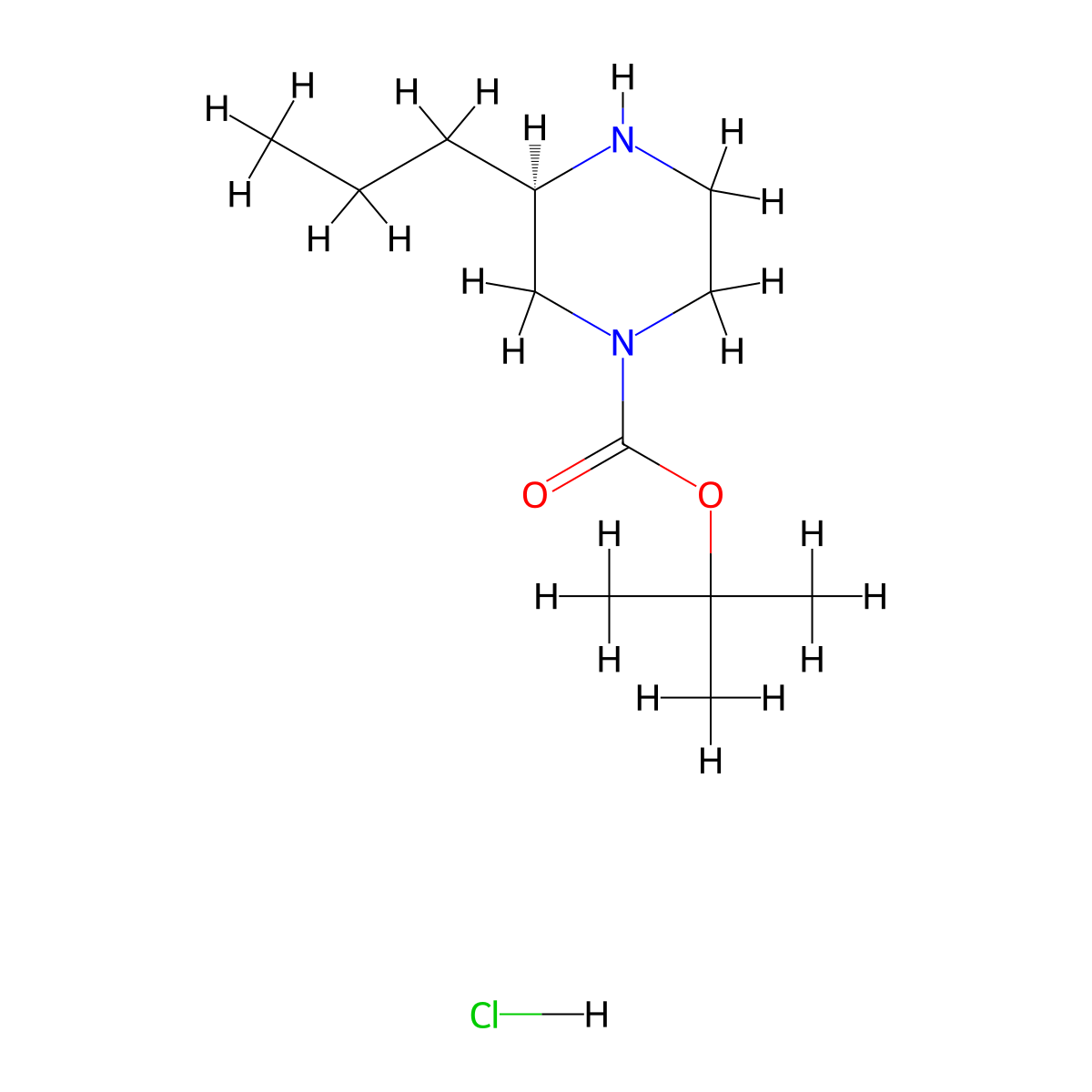 (R)-tert-Butyl 3-propylpiperazine-1-carboxylate hydrochloride molecular structure, CAS 1217468-71-7