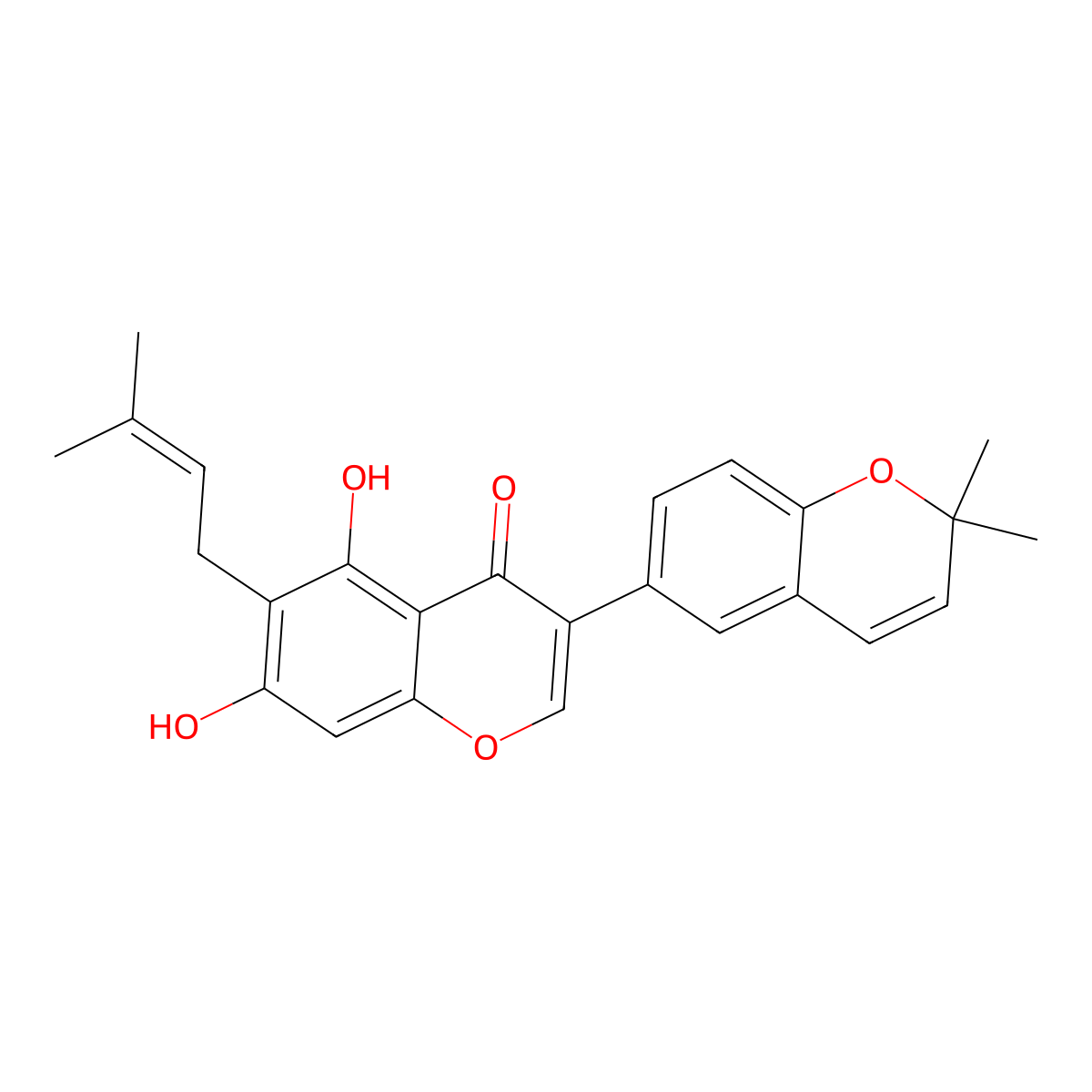 Isochandalone molecular structure, CAS 121747-90-8