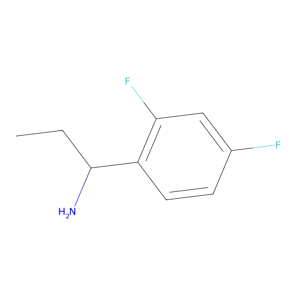 (R)-1-(2,4-Difluorophenyl)propan-1-amine molecular structure, CAS 1217474-86-6