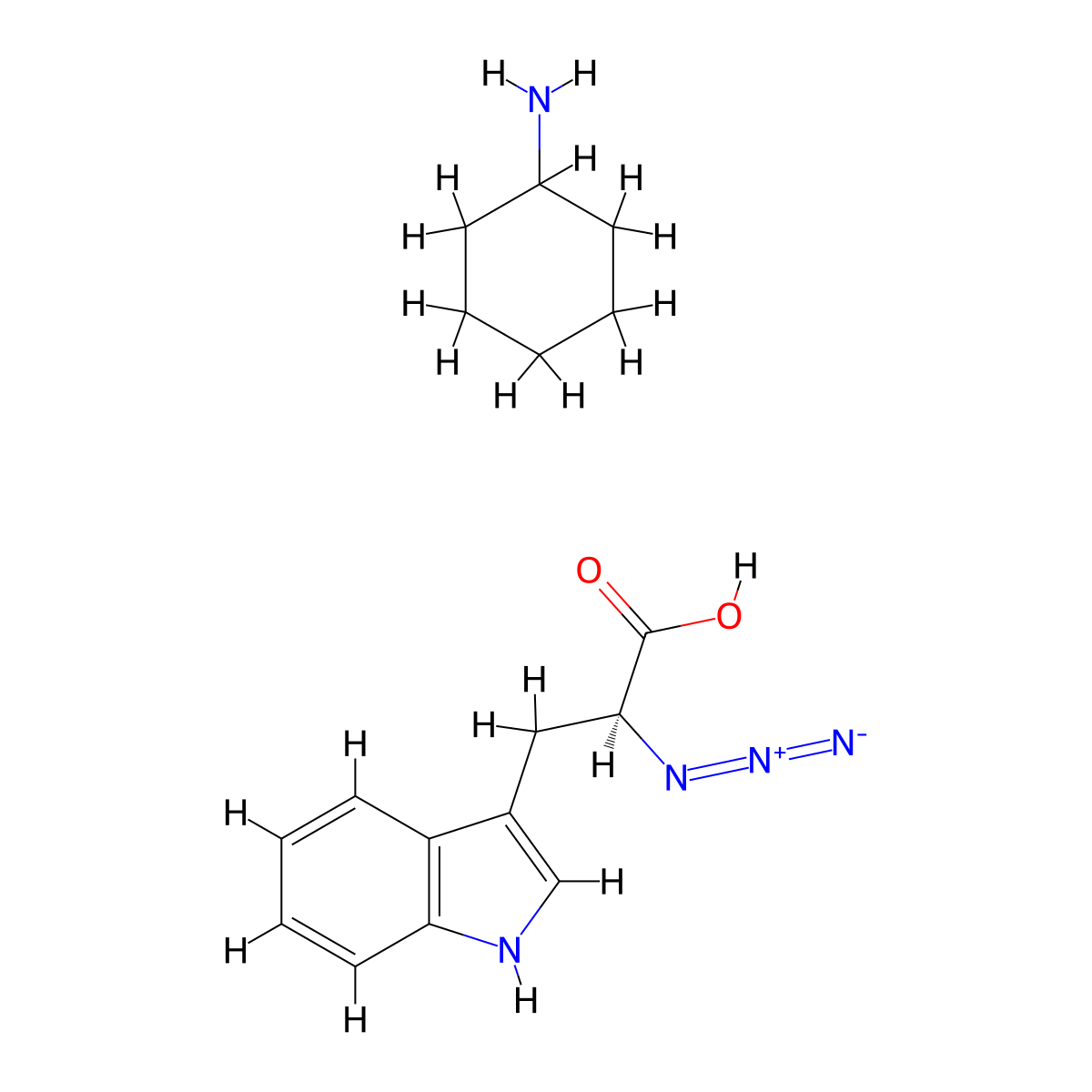 (2S)-2-Azido-3-(1H-indol-3-yl)propanoic acid--cyclohexanamine (1/1) molecular structure, CAS 1217481-78-1