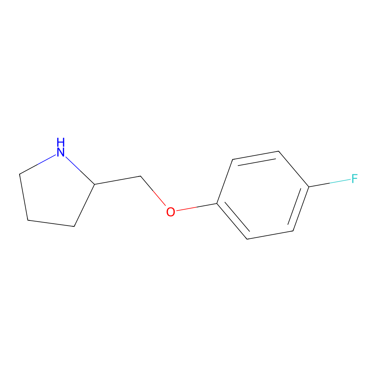 (2S)-2-[(4-Fluorophenoxy)methyl]pyrrolidine molecular structure, CAS 1217481-91-8