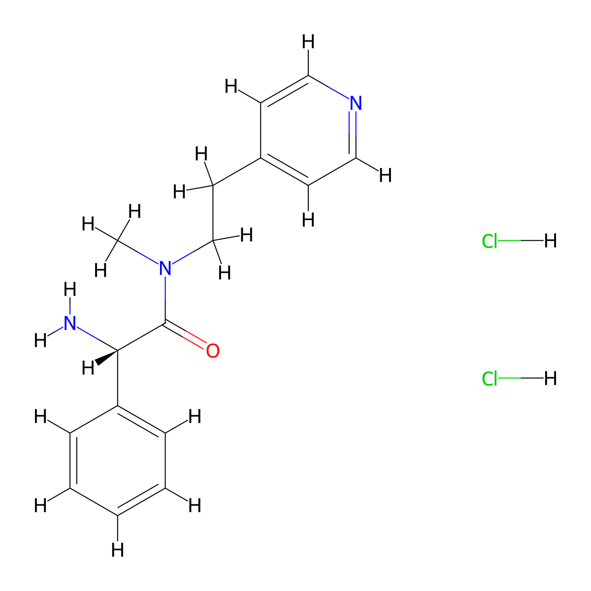 (2S)-2-amino-N-methyl-2-phenyl-N-[2-(pyridin-4-yl)ethyl]acetamide dihydrochloride molecular structure, CAS 1217482-21-7