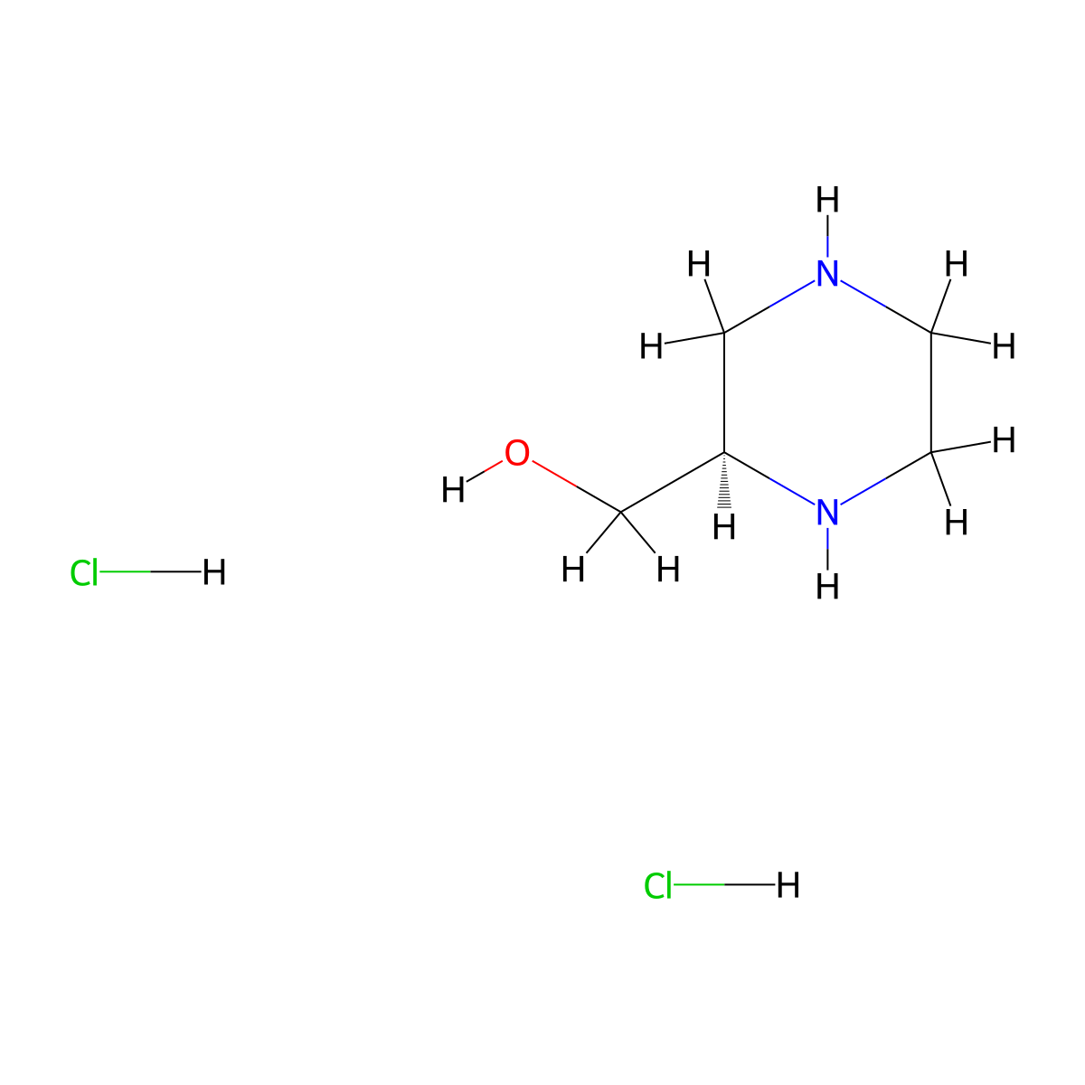 (R)-piperazin-2-ylmethanol dihydrochloride molecular structure, CAS 1217482-26-2