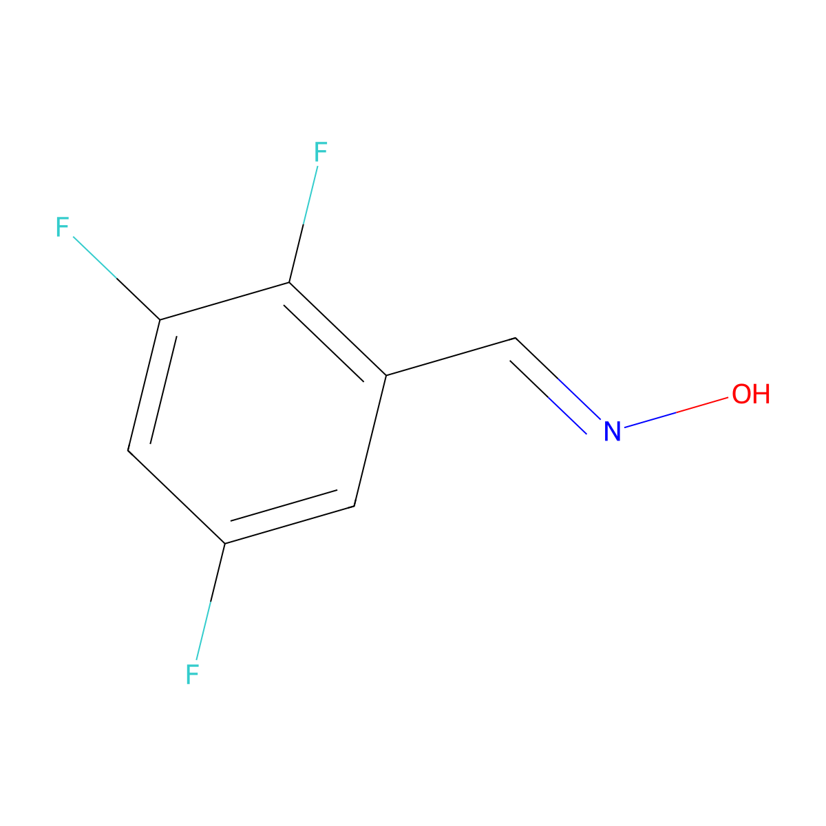 (E)-2,3,5-trifluorobenzaldehyde oxime molecular structure, CAS 1217485-79-4