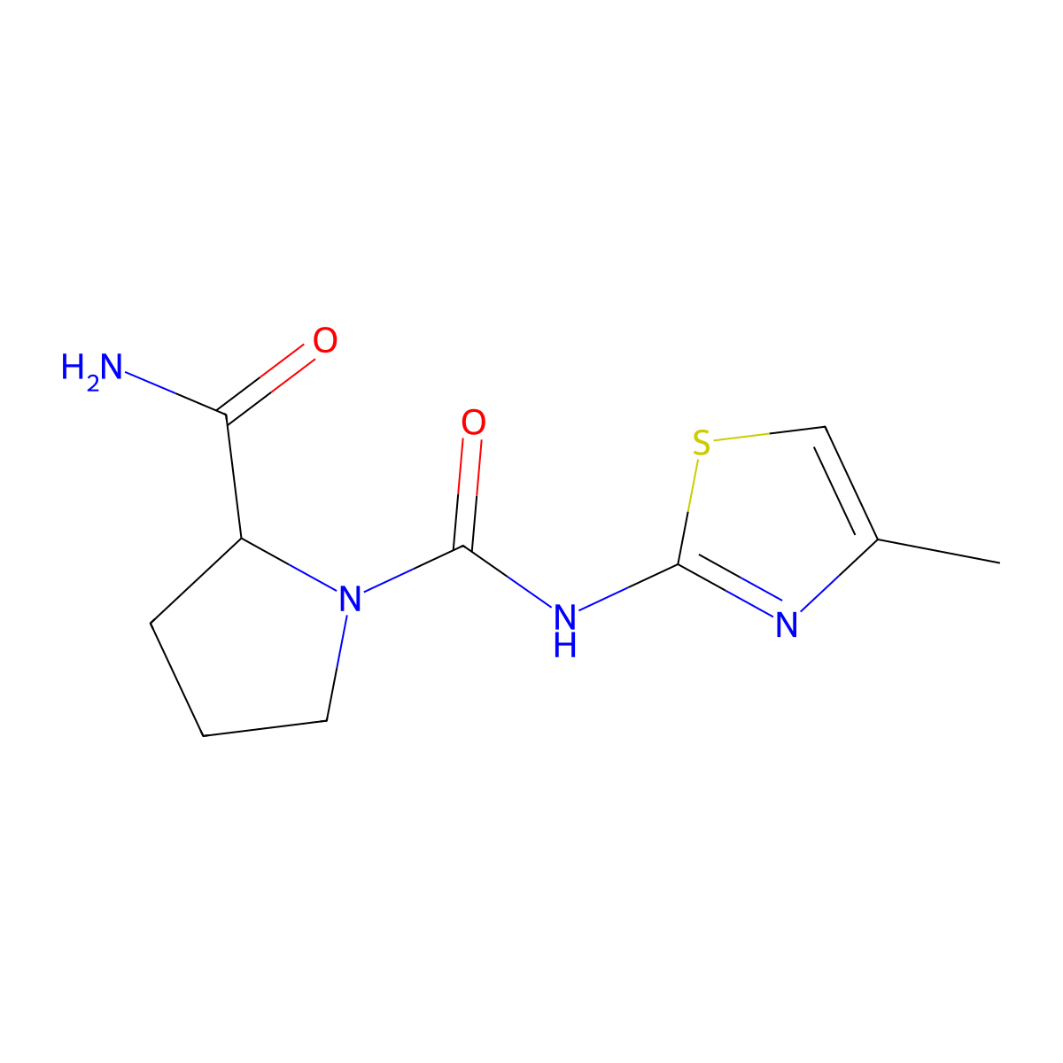 (S)-N1-(4-methylthiazol-2-yl)pyrrolidine-1,2-dicarboxamide molecular structure, CAS 1217486-98-0