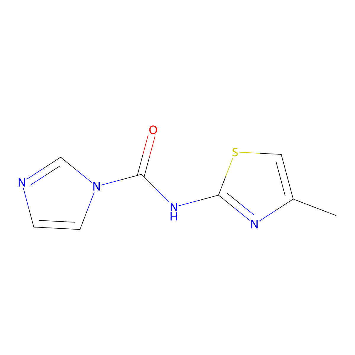 N-(4-methylthiazol-2-yl)-1H-imidazole-1-carboxamide molecular structure, CAS 1217486-99-1