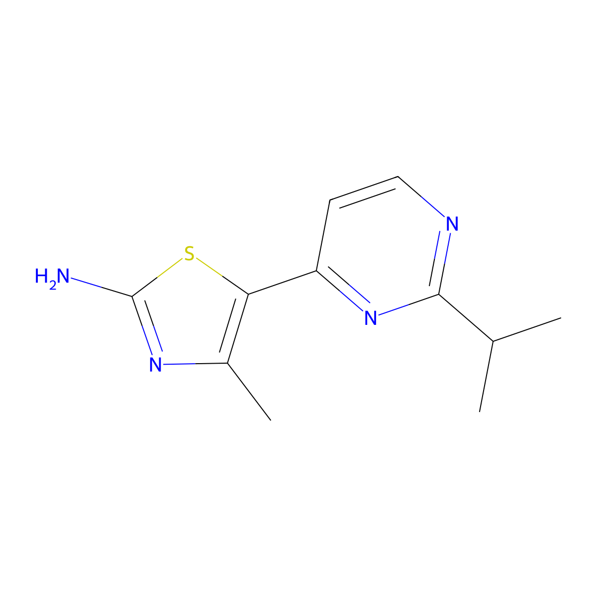 5-(2-Isopropylpyrimidin-4-YL)-4-methylthiazol-2-amine molecular structure, CAS 1217487-05-2