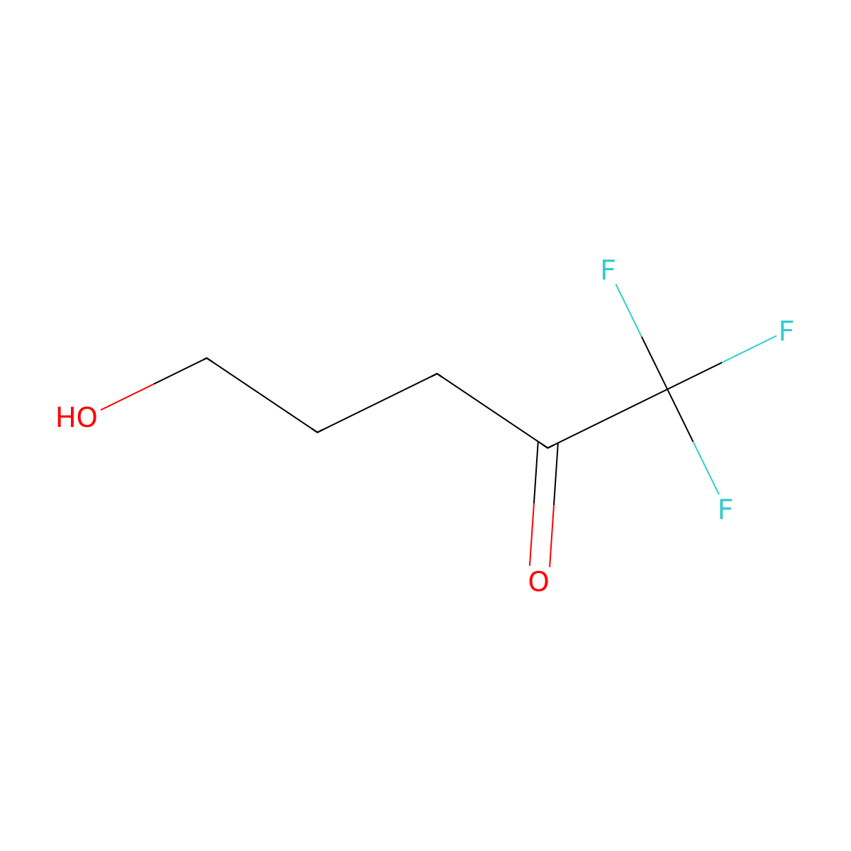 1,1,1-Trifluoro-5-hydroxypentan-2-one molecular structure, CAS 121749-66-4