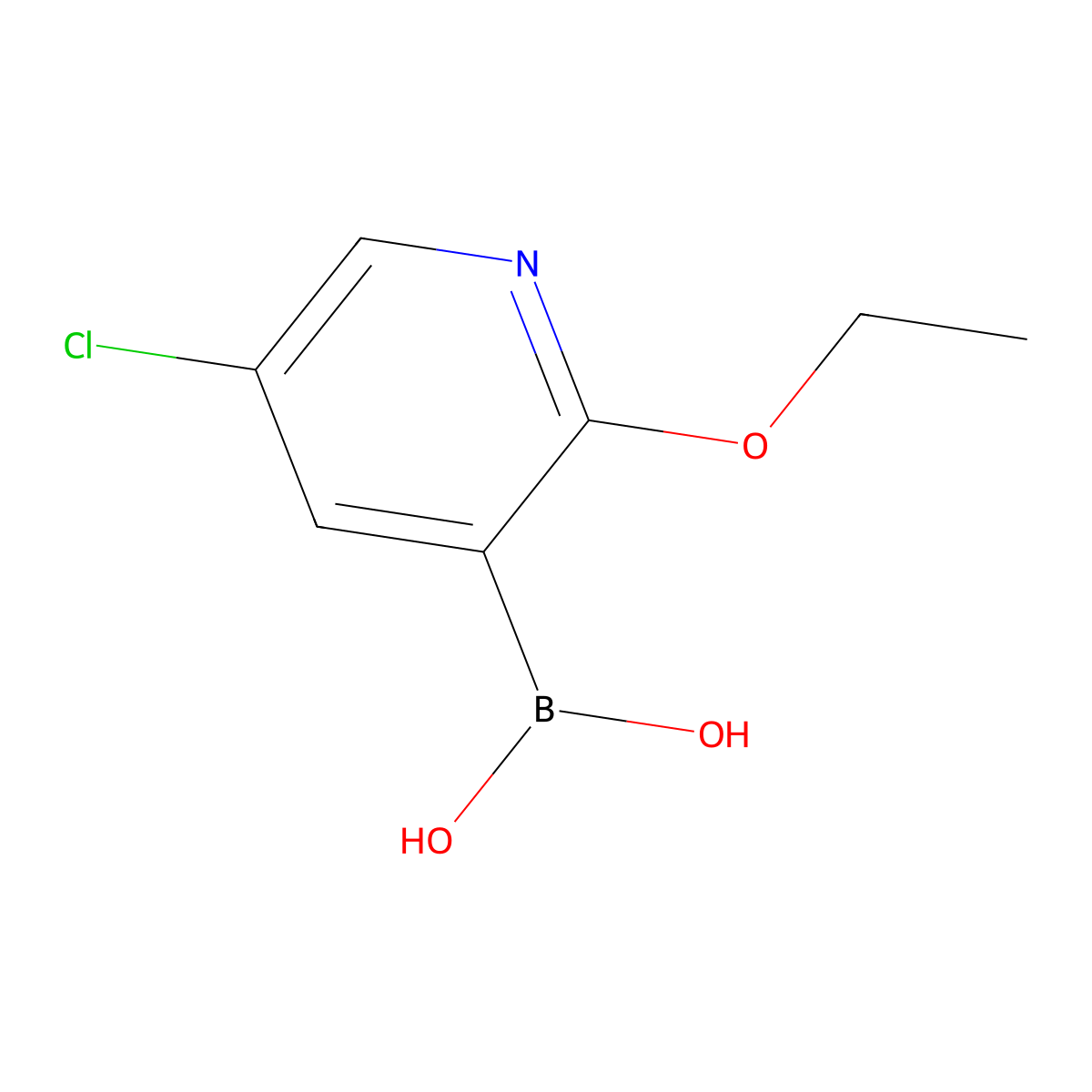 (5-Chloro-2-ethoxypyridin-3-yl)boronic acid molecular structure, CAS 1217500-52-1