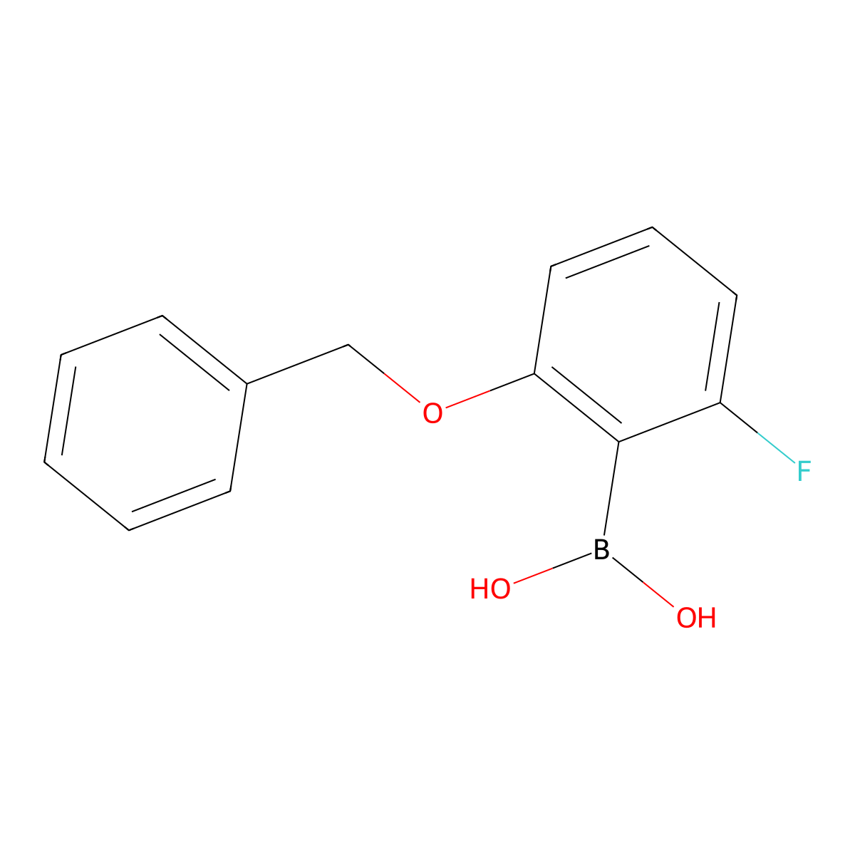 (2-(Benzyloxy)-6-fluorophenyl)boronic acid molecular structure, CAS 1217500-53-2