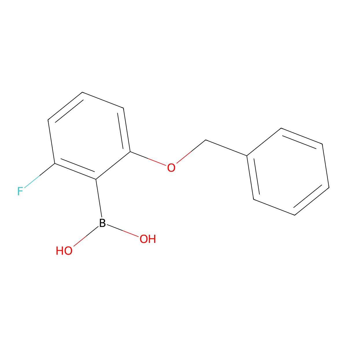 (2-(Benzyloxy)-6-fluorophenyl)boronic acid molecular structure, CAS 1217500-53-2