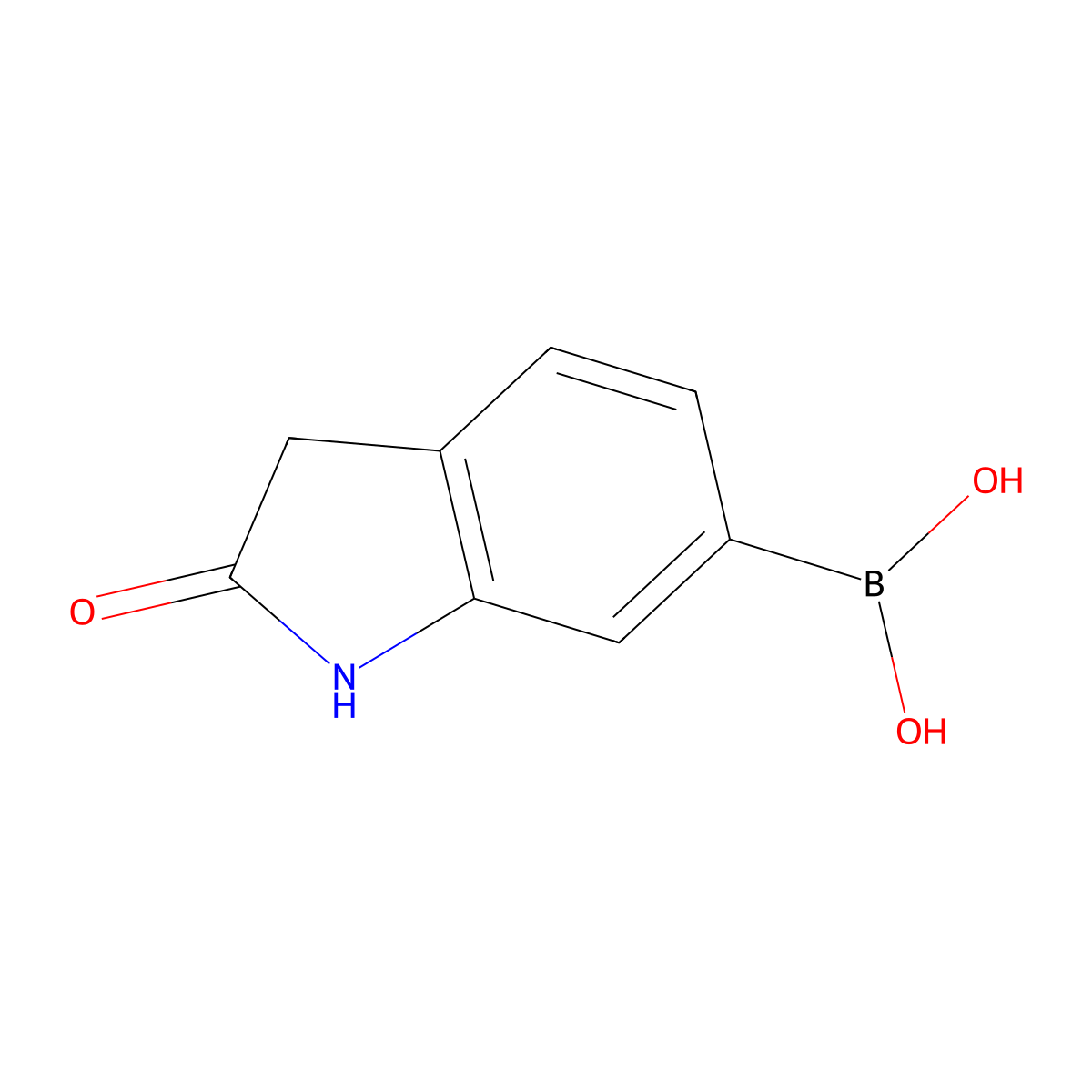 Oxindole-6-boronic acid molecular structure, CAS 1217500-61-2