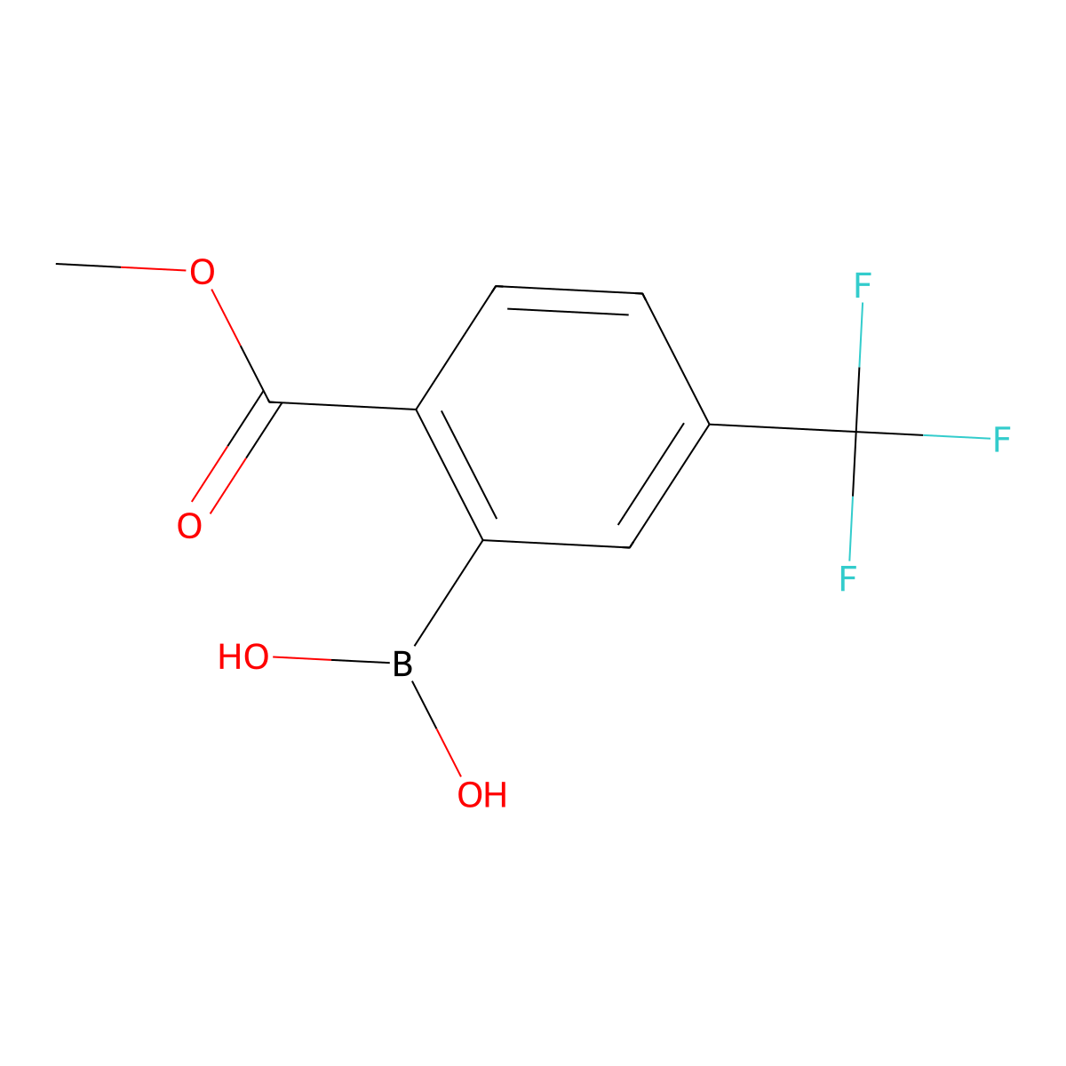 2-(Methoxycarbonyl)-5-(trifluoromethyl)phenylboronic acid molecular structure, CAS 1217500-62-3
