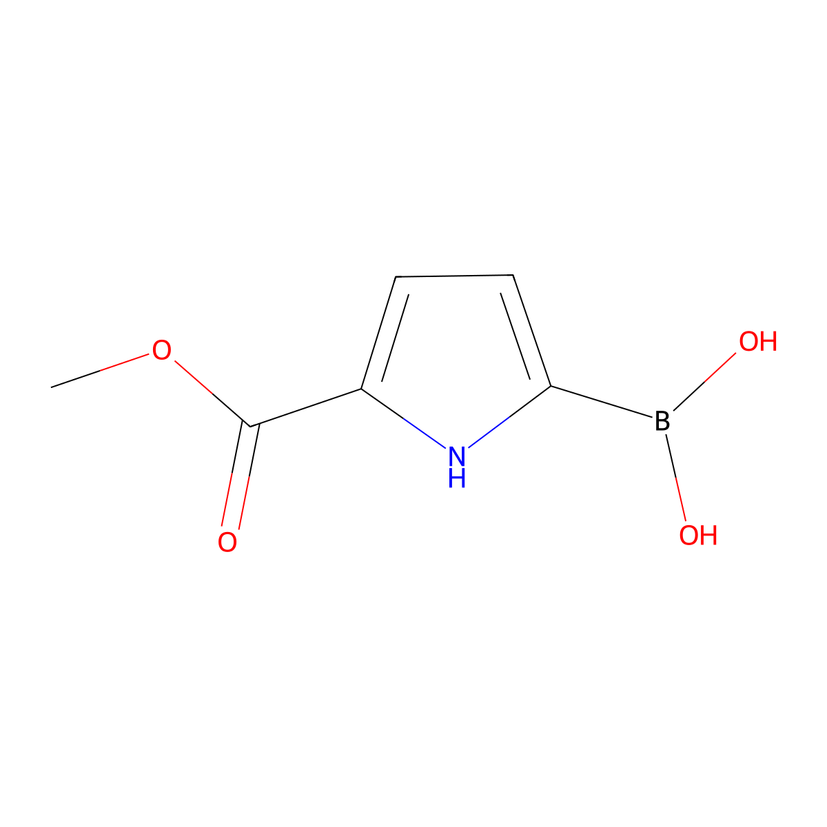 5-(Methoxycarbonyl)pyrrole-2-boronic acid molecular structure, CAS 1217500-64-5