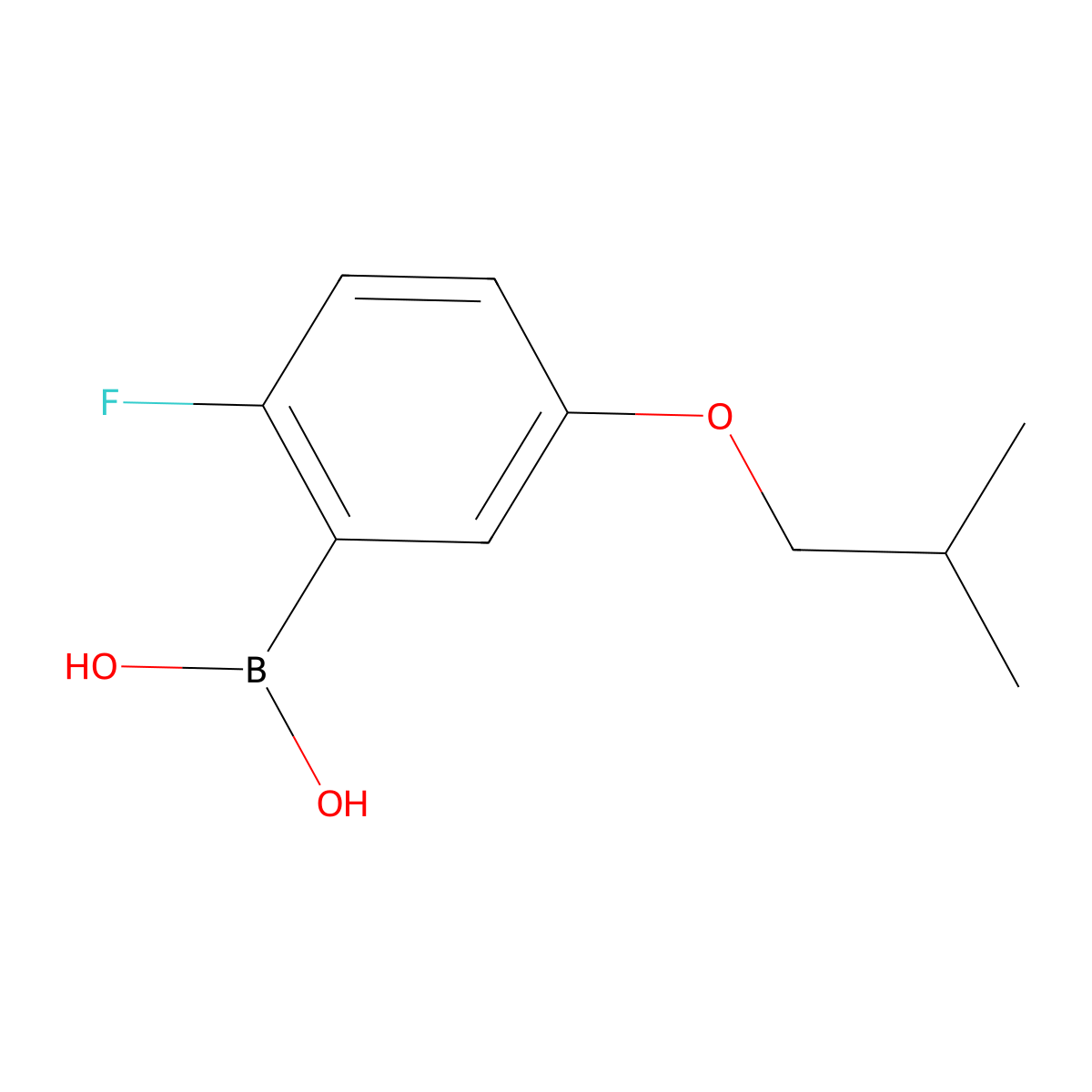 2-Fluoro-5-isobutoxyphenylboronic acid molecular structure, CAS 1217500-65-6