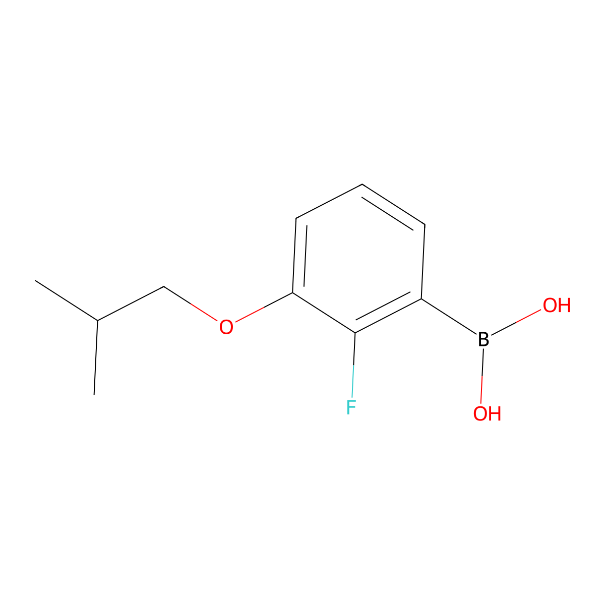 2-Fluoro-3-isobutoxyphenylboronic acid molecular structure, CAS 1217500-66-7