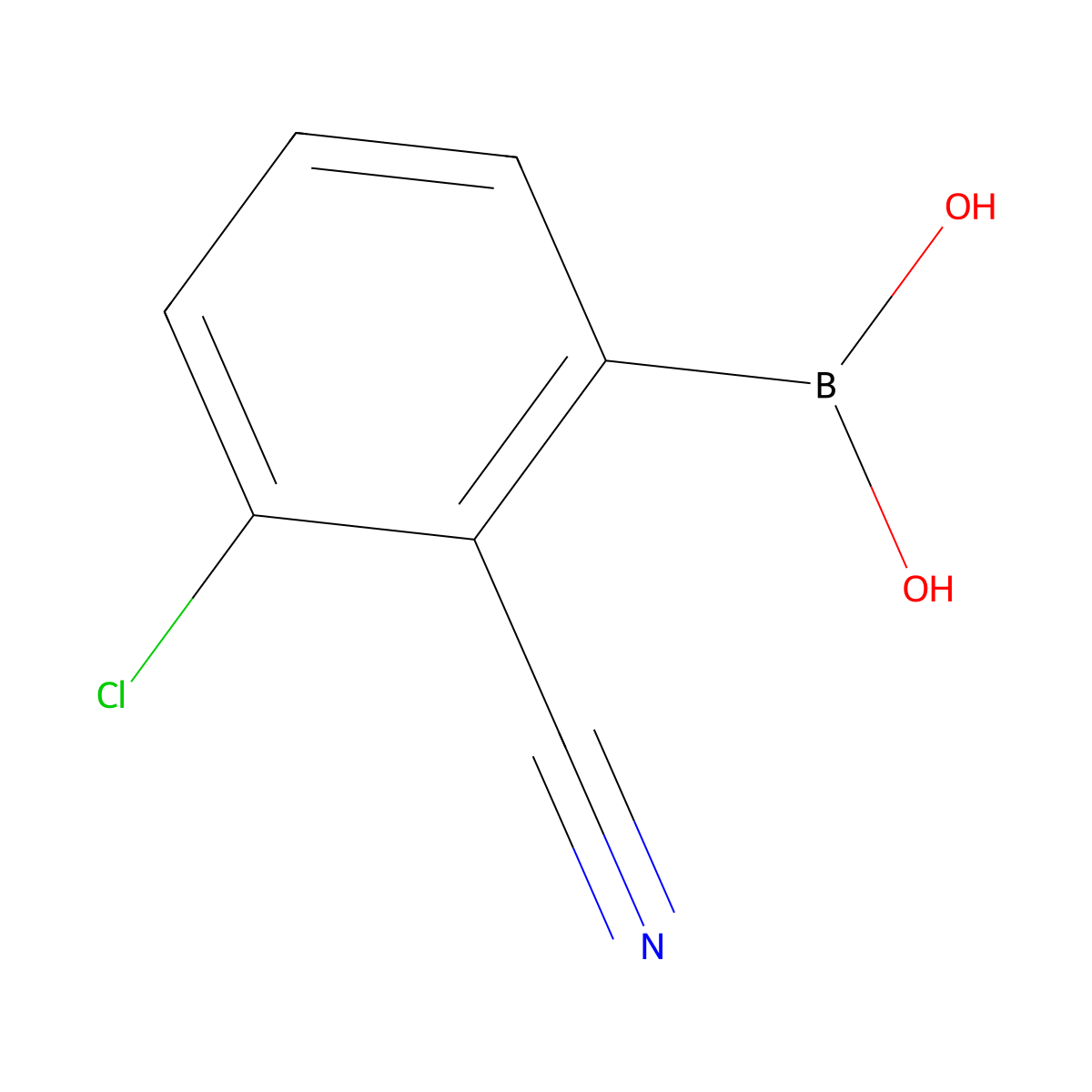 3-Chloro-2-cyanophenylboronic acid molecular structure, CAS 1217500-67-8