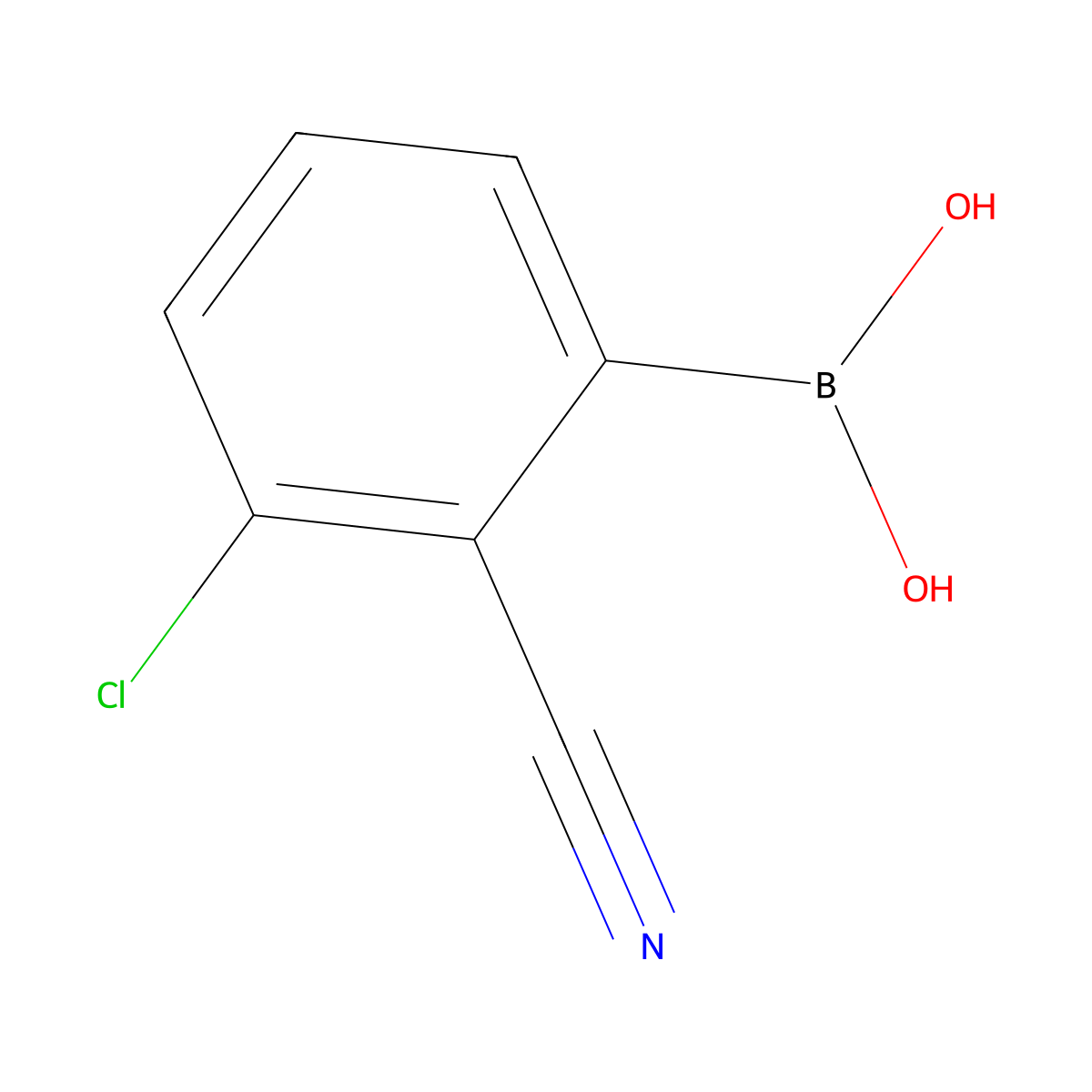 3-Chloro-2-cyanophenylboronic acid molecular structure, CAS 1217500-67-8