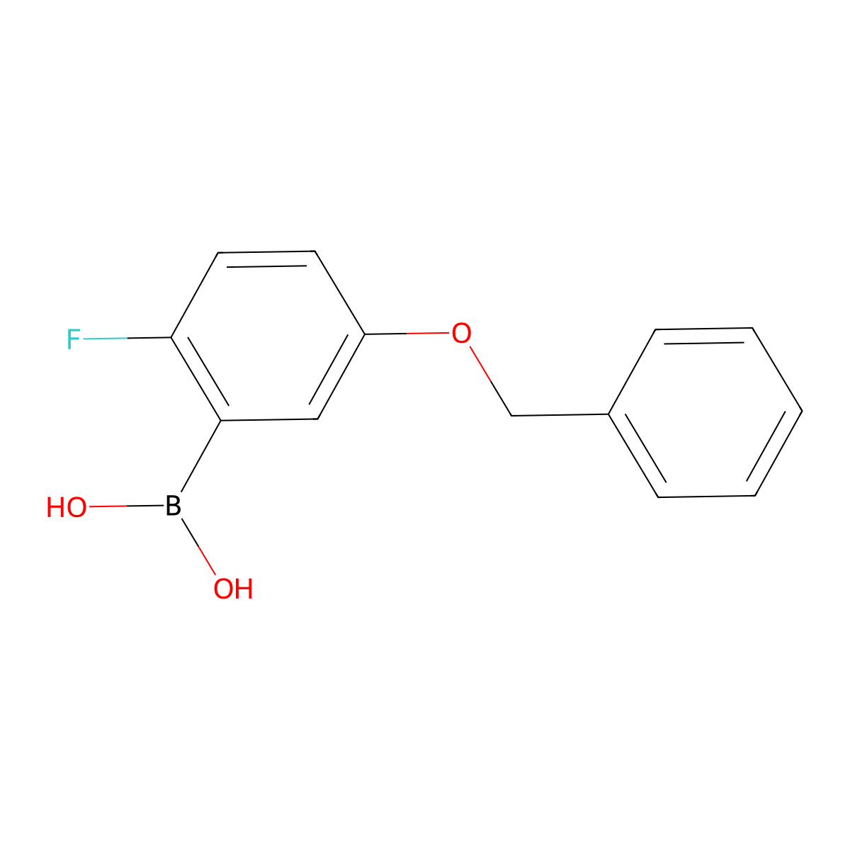 [5-(Benzyloxy)-2-fluorophenyl]boronic acid molecular structure, CAS 1217500-68-9